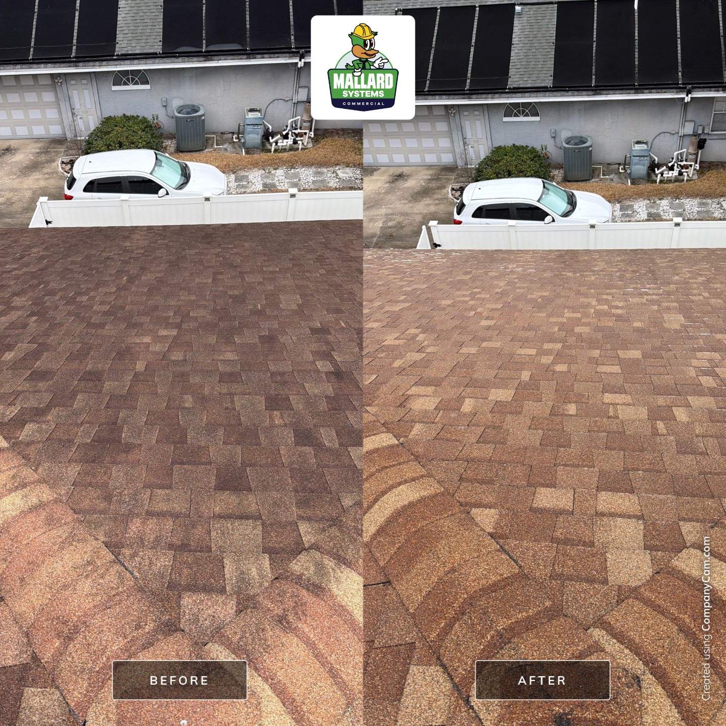 Shingle Roof Cleaning by Mallard Systems
