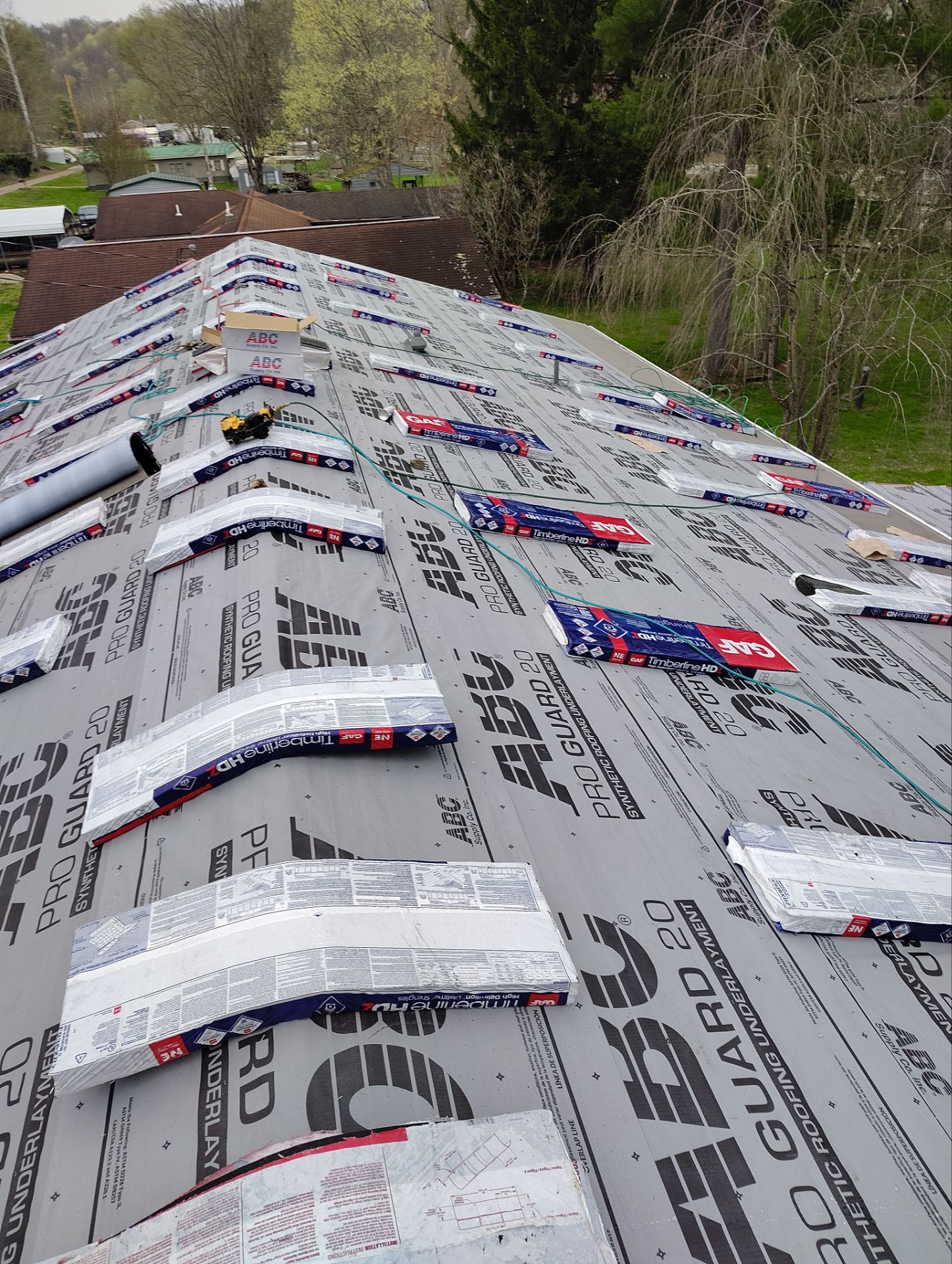 Residential Roofing Installation using GAF Timberline HDZ Pewter Gray by Rainstoppers Roofing