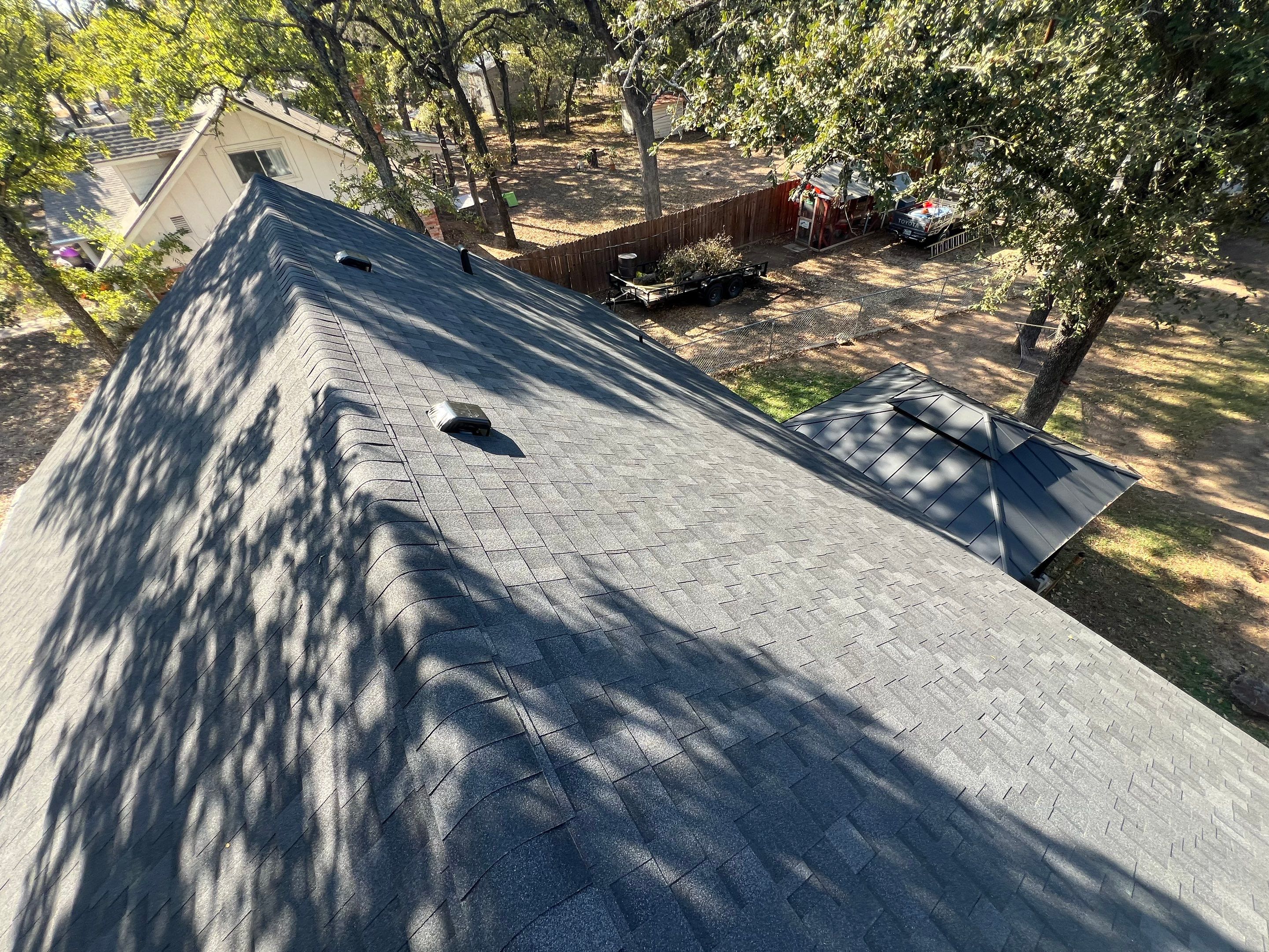 Residential Roofing Installation using IKO Cambridge 30yr Architectural Shingles. Color: Dual Black by WR Roofing Solutions