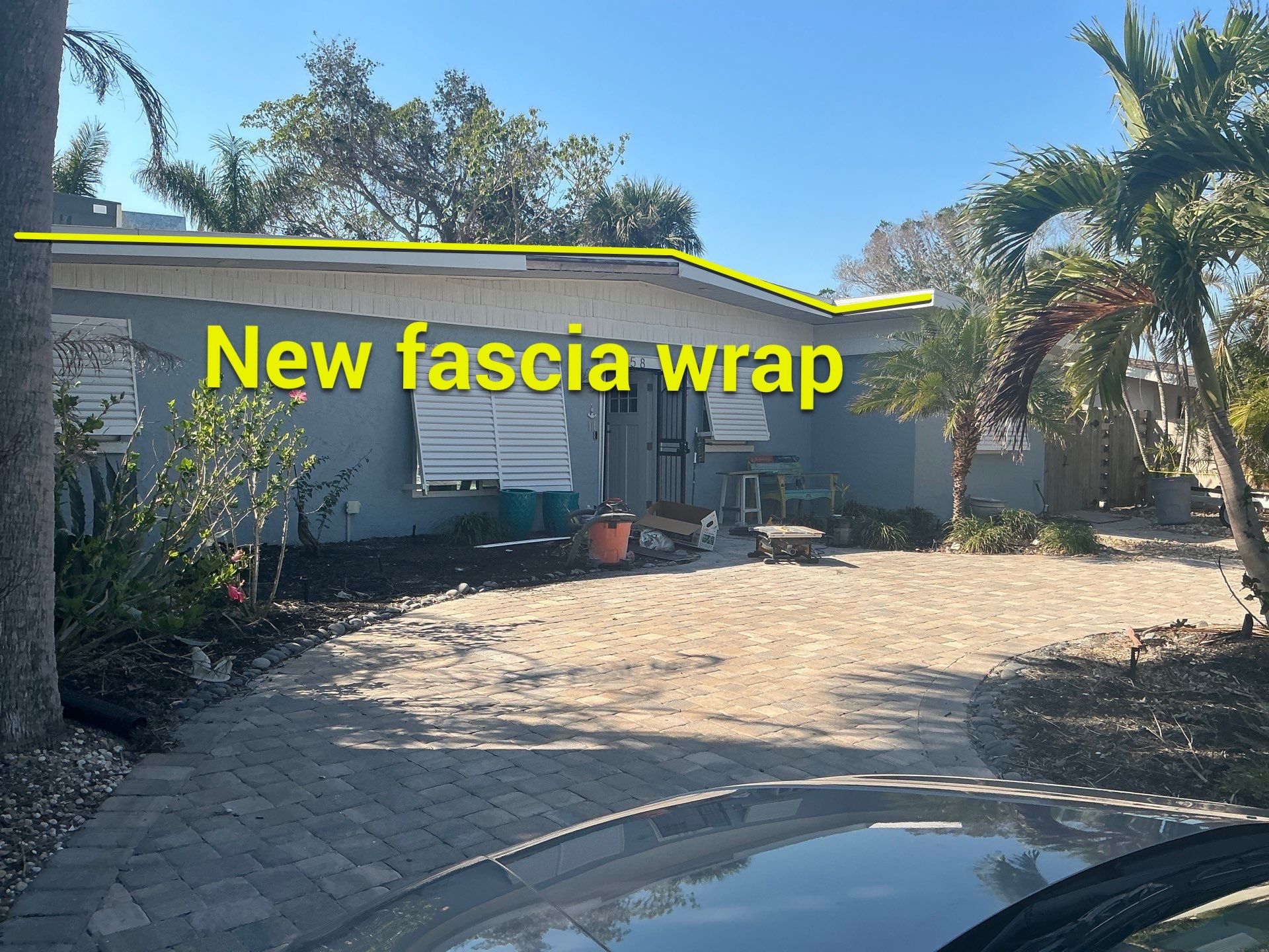 New Metal Soffit and Fascia in Siesta Key FL by Gutter Professors