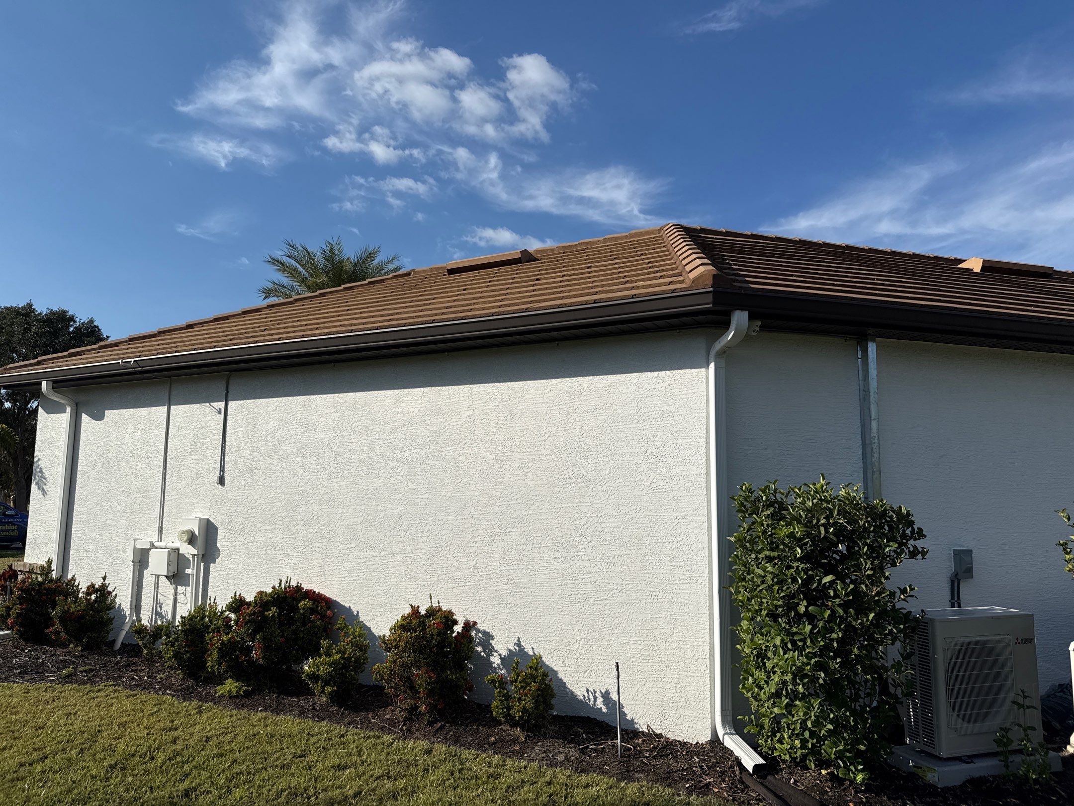 Flat Tile Roof, Paver Pool Deck & Driveway Cleaning | Cove at Twin Rivers, Parrish FL by Sunshine AquaWash