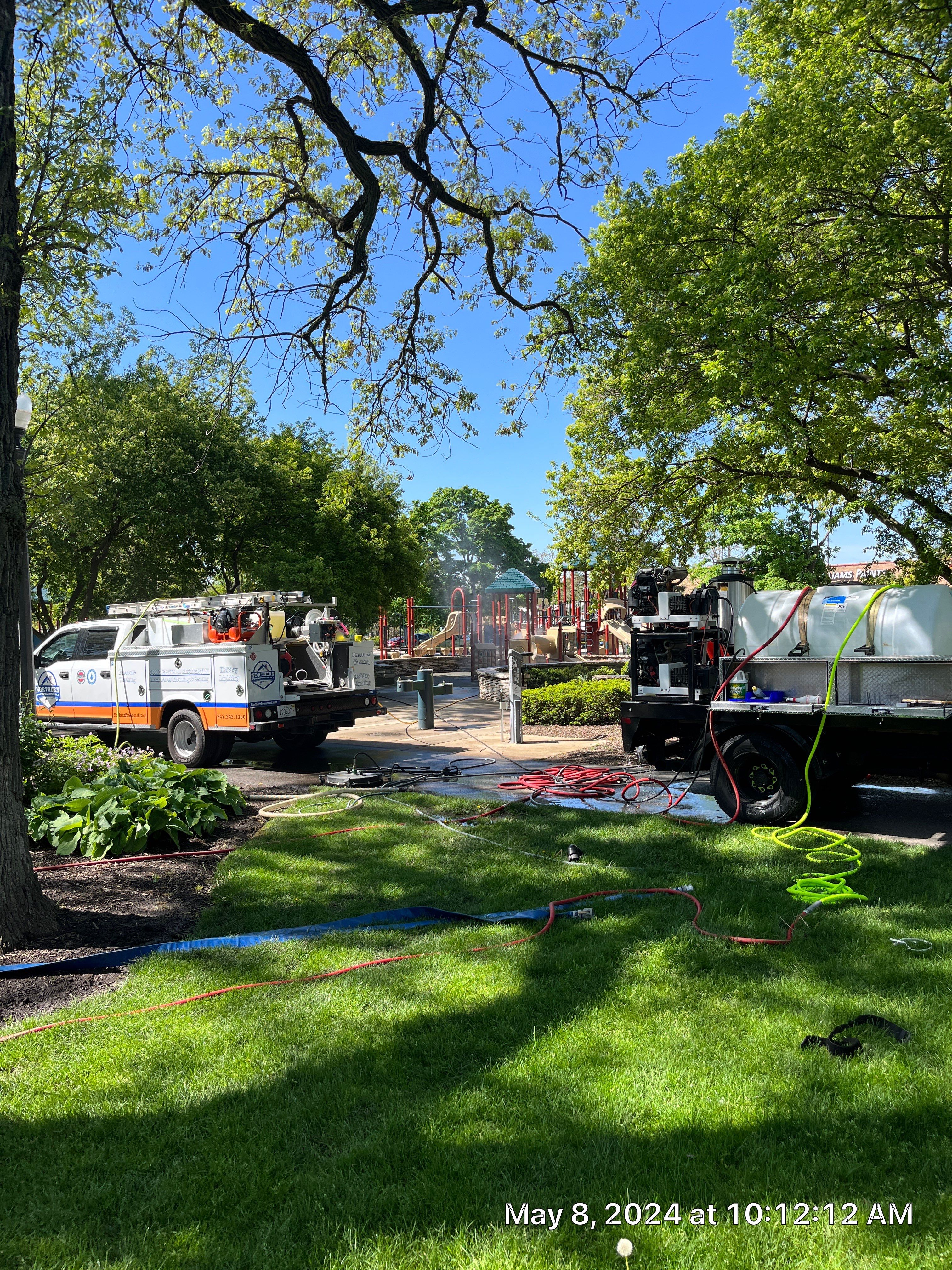 Playground cleaning by Northern Power Washing LLC.
