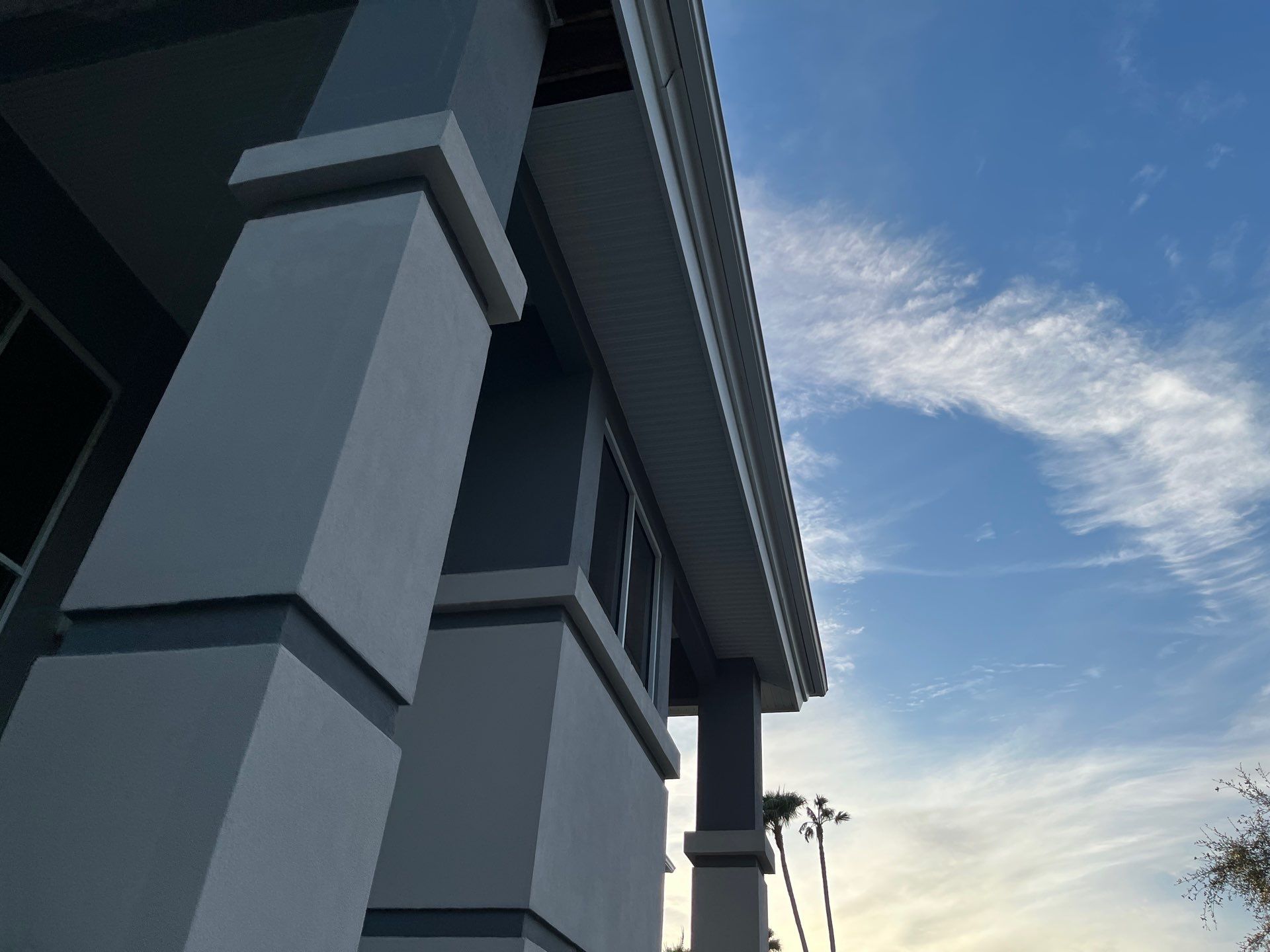 White Soffit and Fascia Replacement in Sarasota FL by Gutter Professors