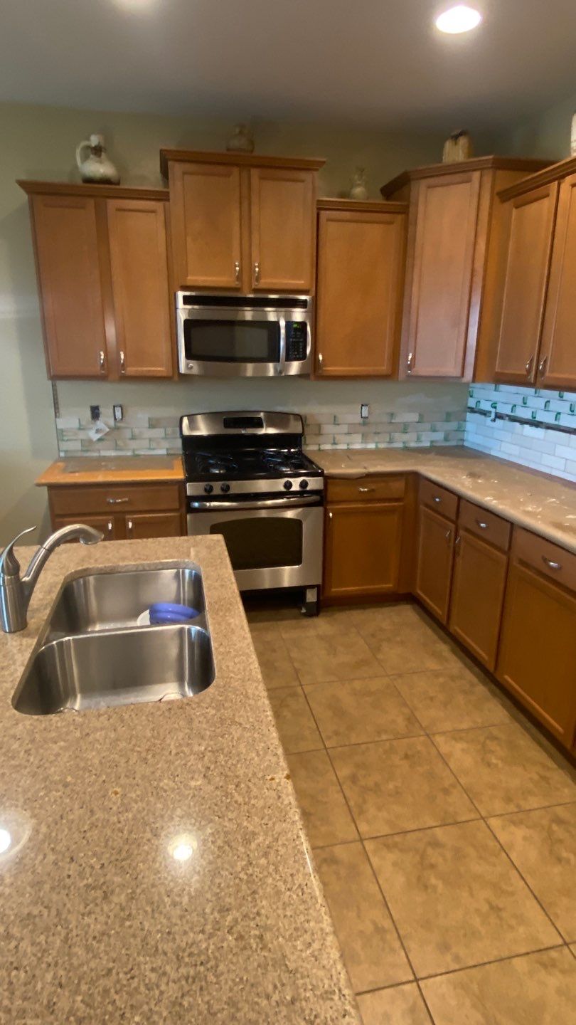 Harmony Kitchen Backsplash & Custom Coffee & Wine Bar by Workman Company LLC