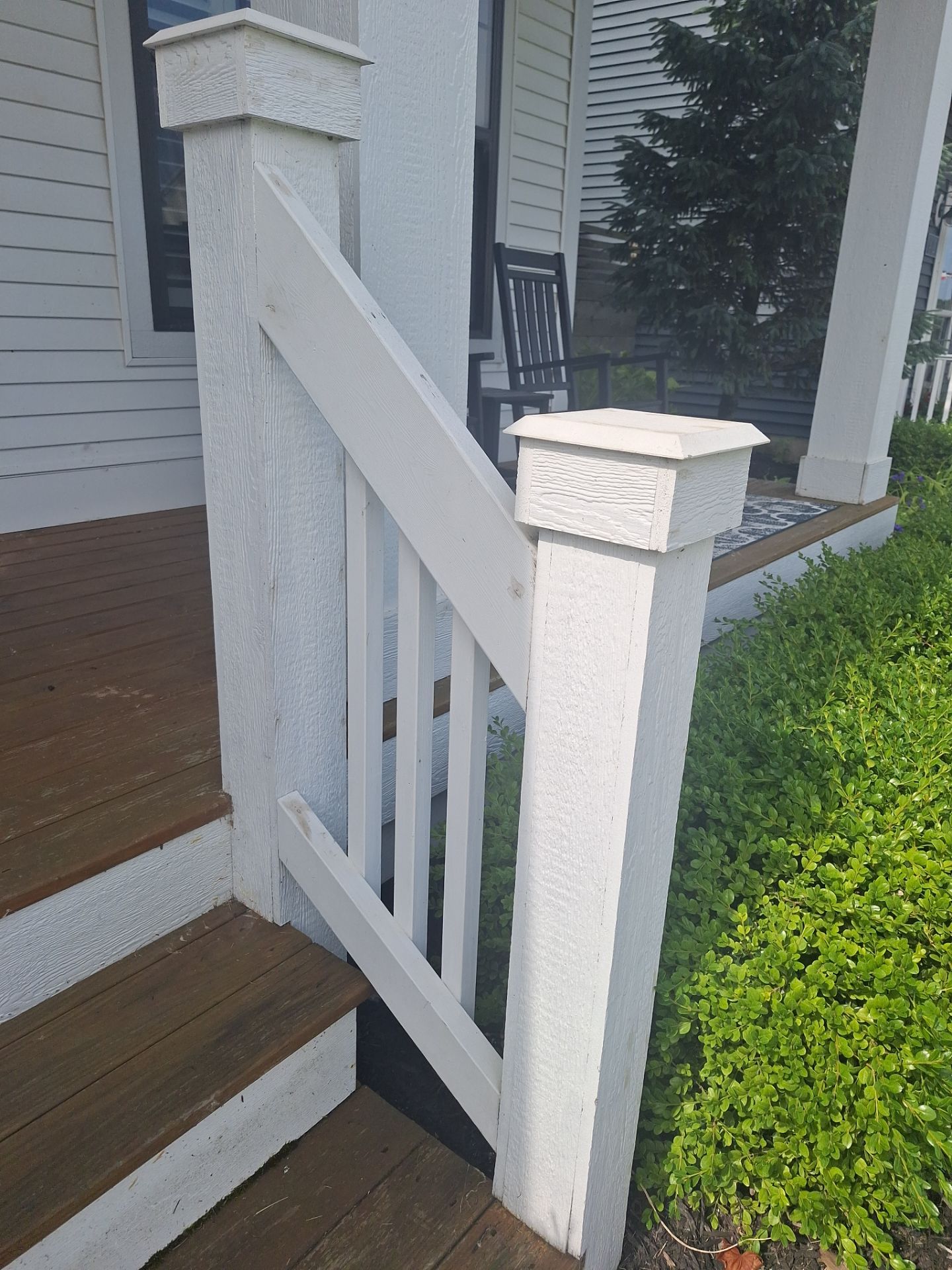 Freshly Stained Deck with Painted Railings by Gordon Painting