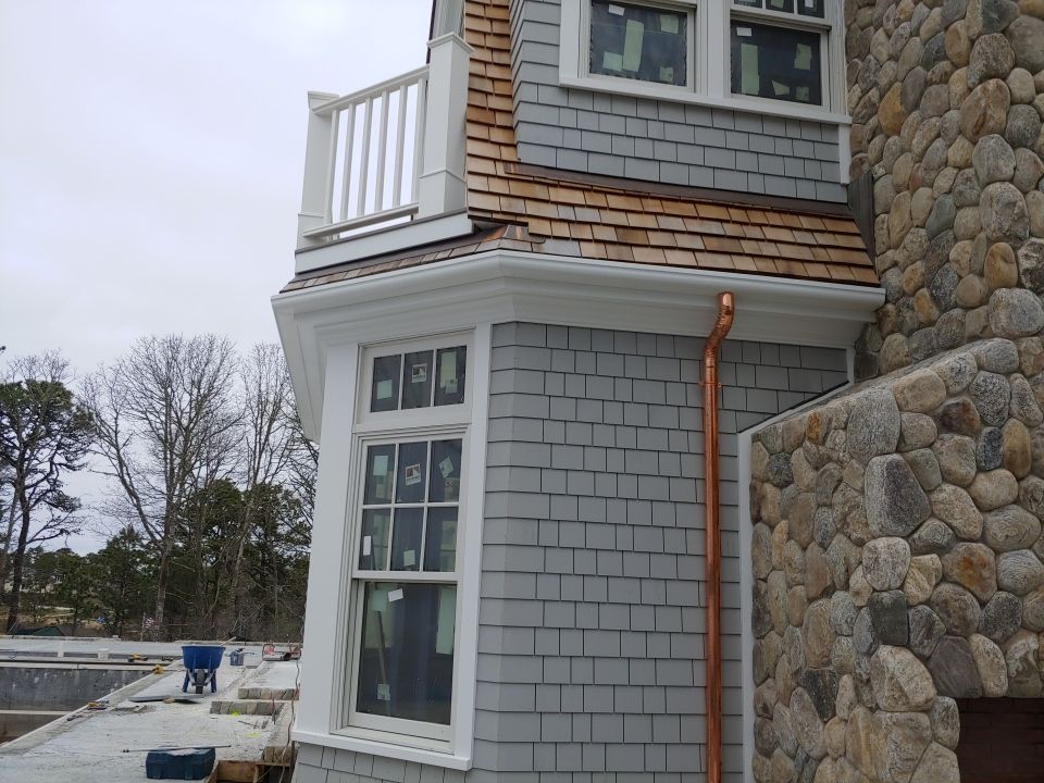 Gutter Installation using 4x6 Fiberglass Gutter in Chatham, MA by Gutter Pro Enterprises