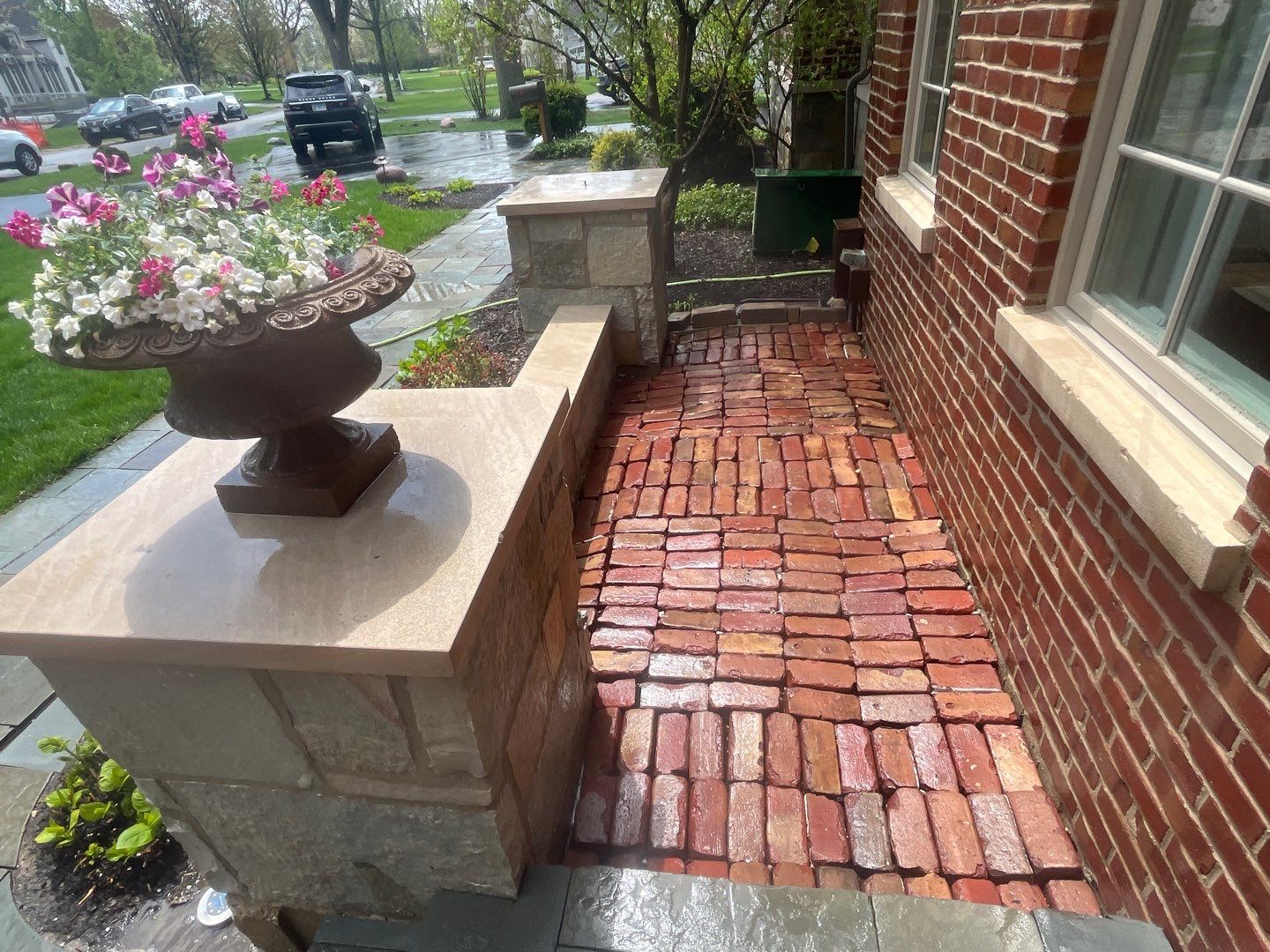 bluestone using Algaecide, soft wash soap by Northern Power Washing LLC.