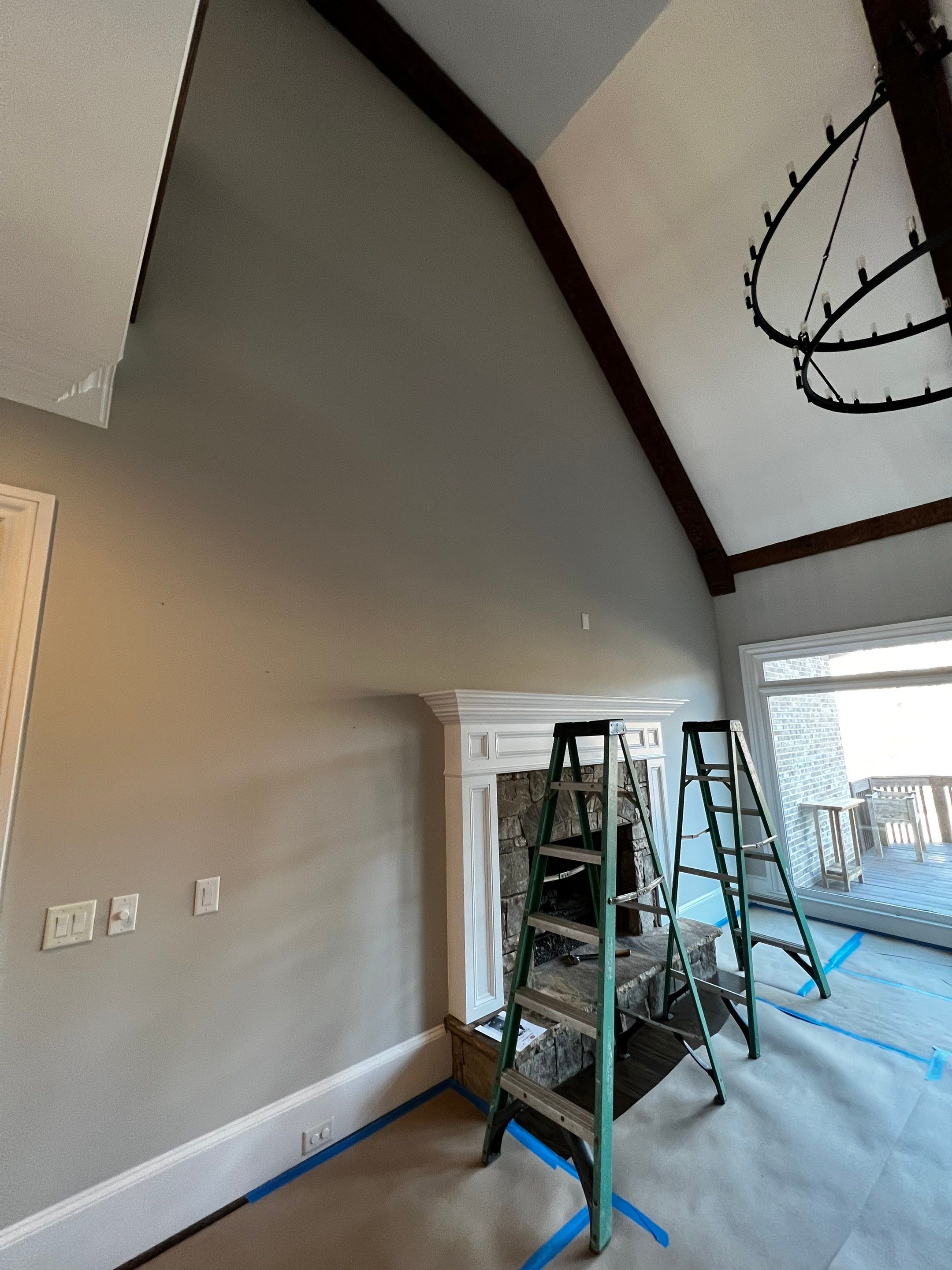 Custom Fireplace Accent Wall and Trim Installation in Marietta by Swift Home Renovations
