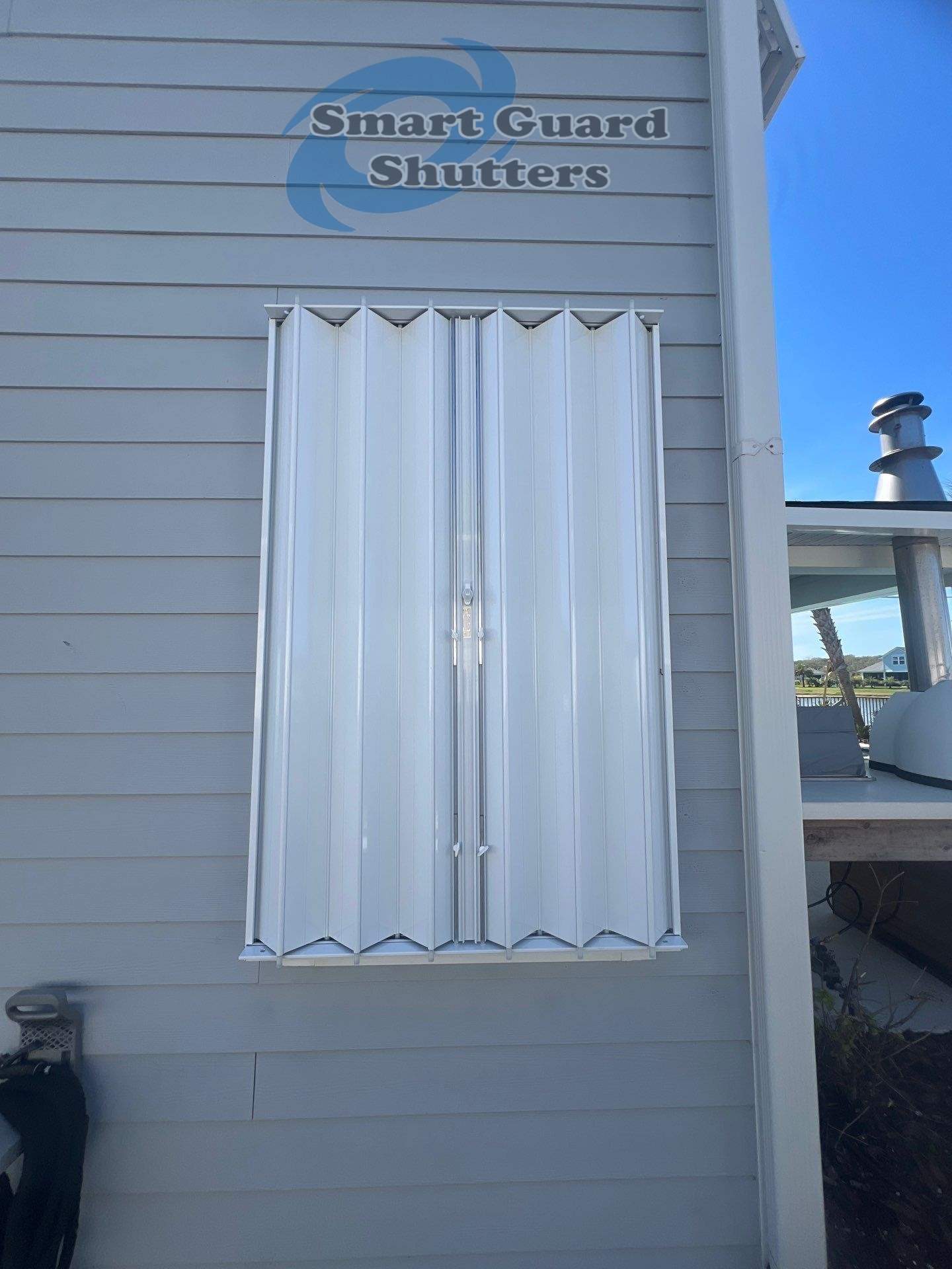 Hurricane Protection in White  by Smart Guard Shutters