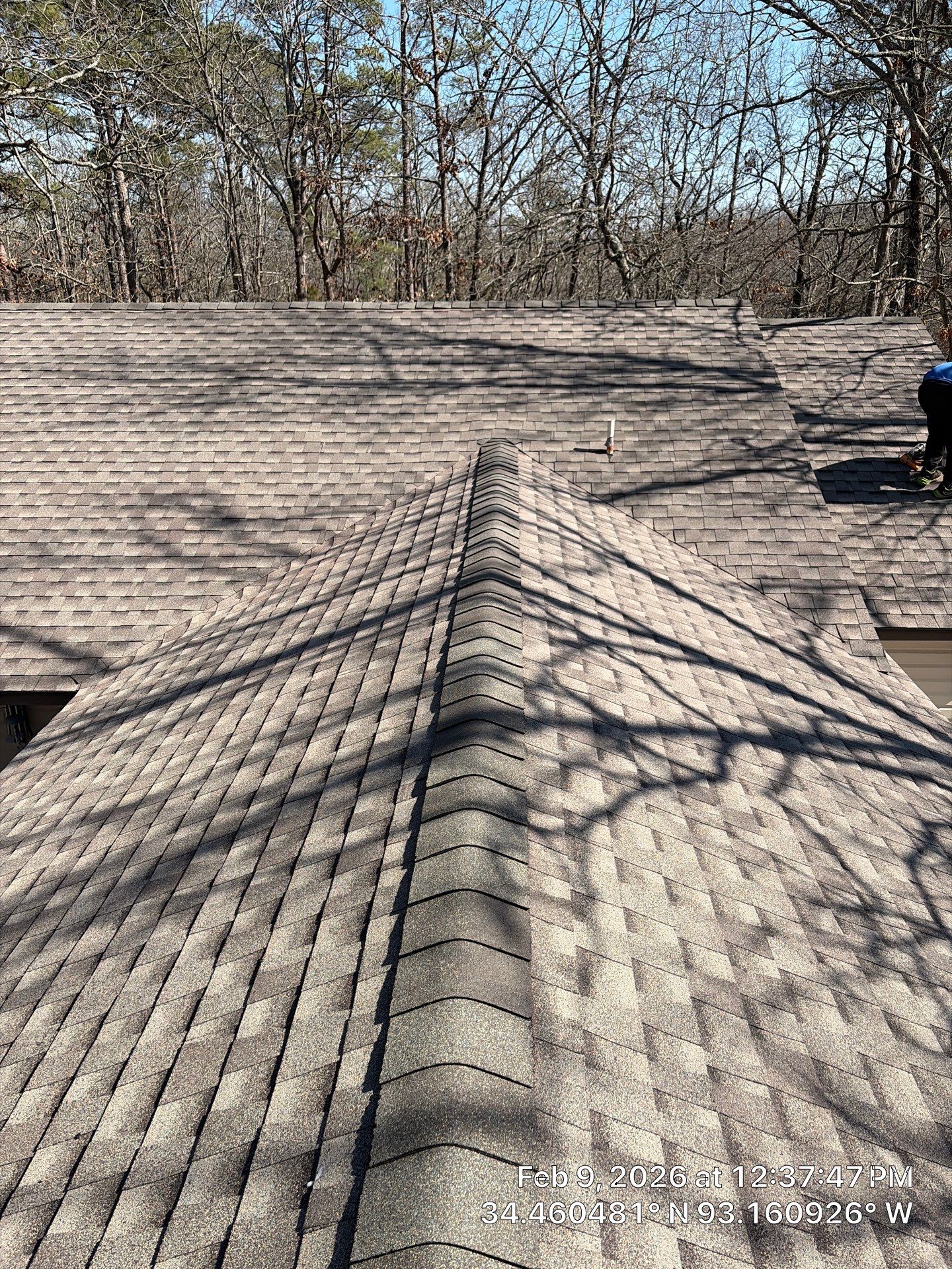 GAF Timberline HDZ Architectural Shingle Roof Replacement in Hot Springs by Temple Roofing and Exteriors