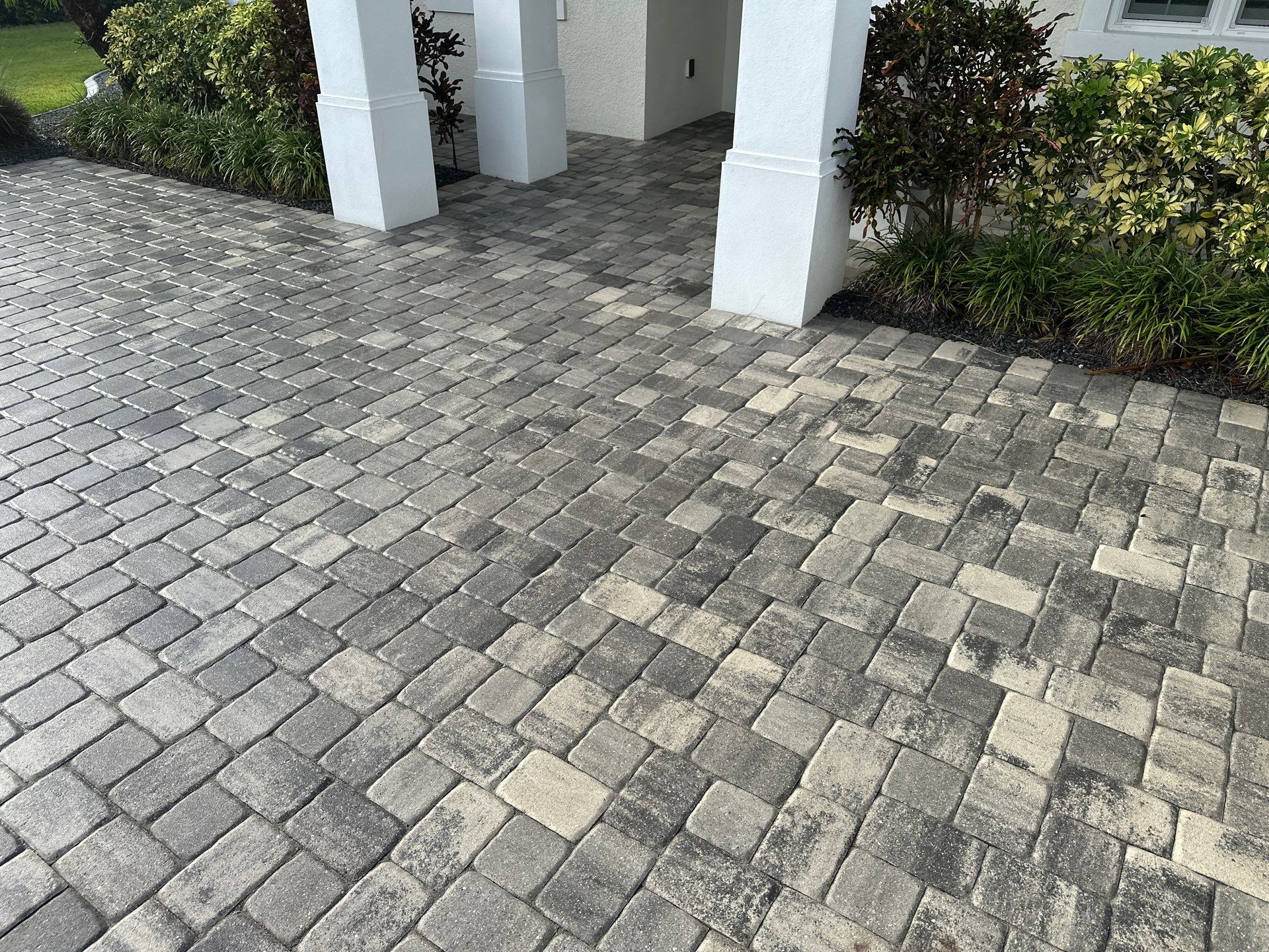 Paver Driveway, Sidewalk, and Culvert Cleaning in Winding River Community, Bradenton, FL by Sunshine AquaWash