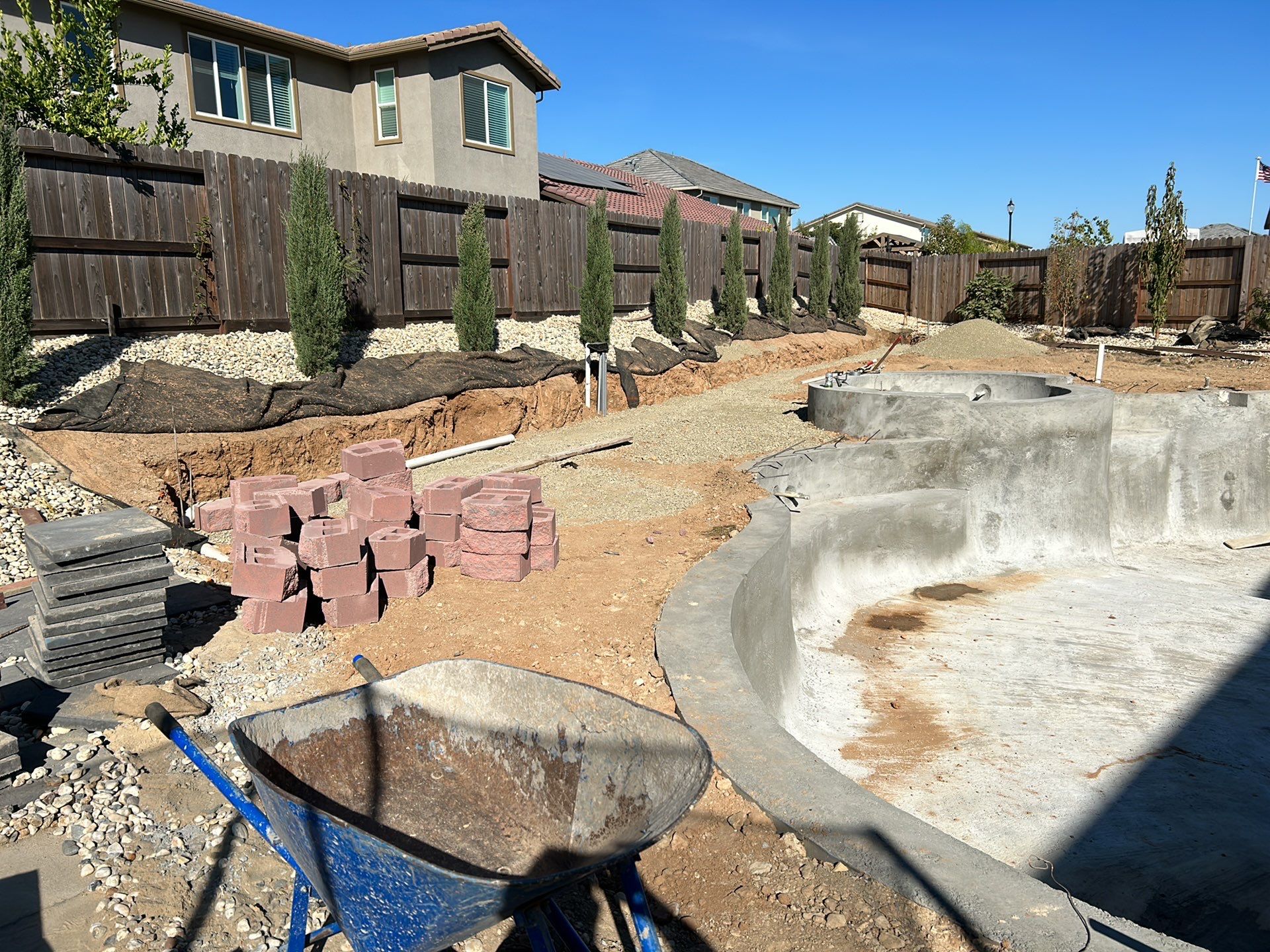 New Pool and Spa with Iridescent Blue Tile in Roseville by Dolphin Pools and Spas