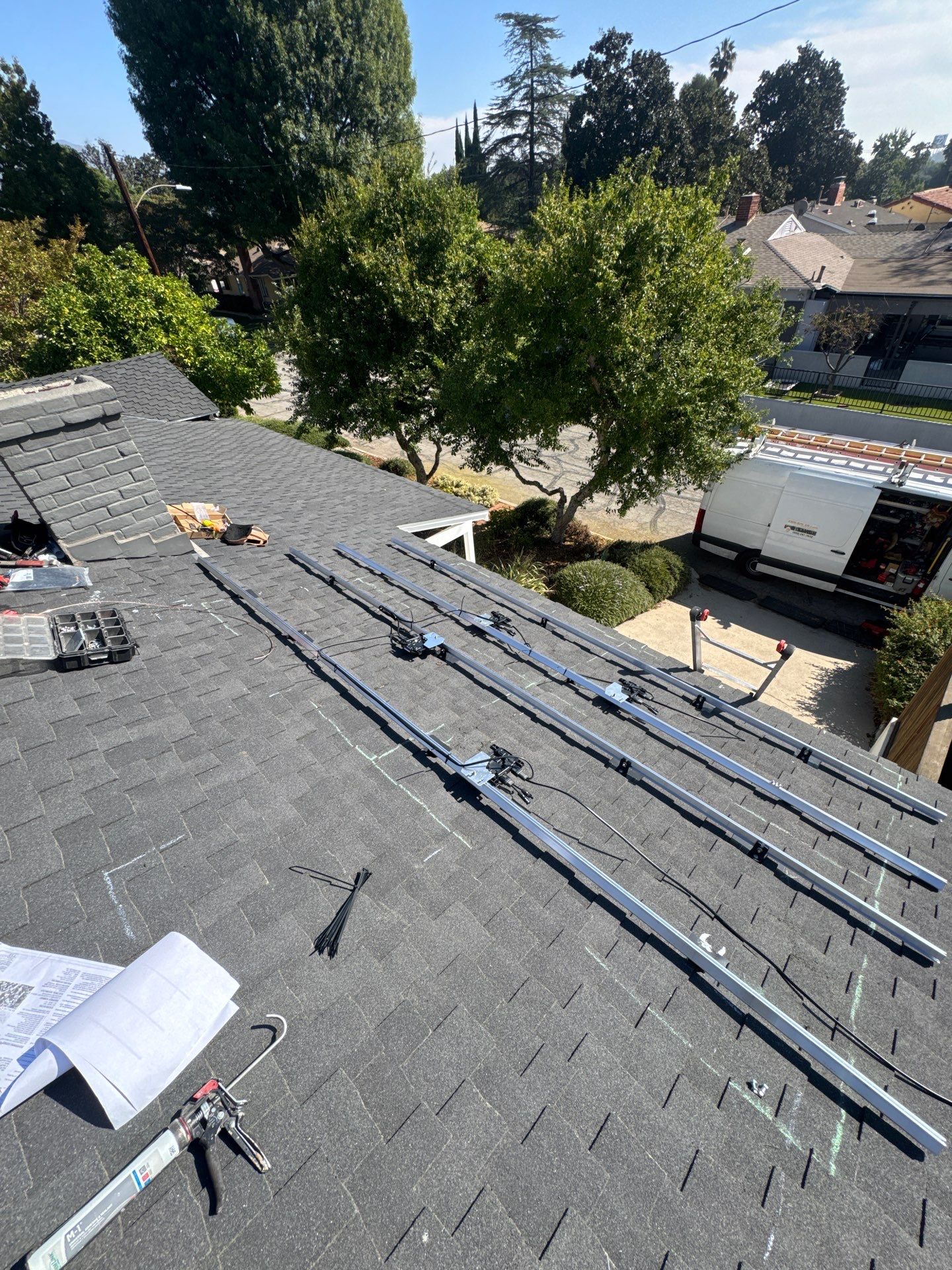 Glendale Residential Solar Installation with Enphase Microinverters on Shingle Roof by AWS Solar
