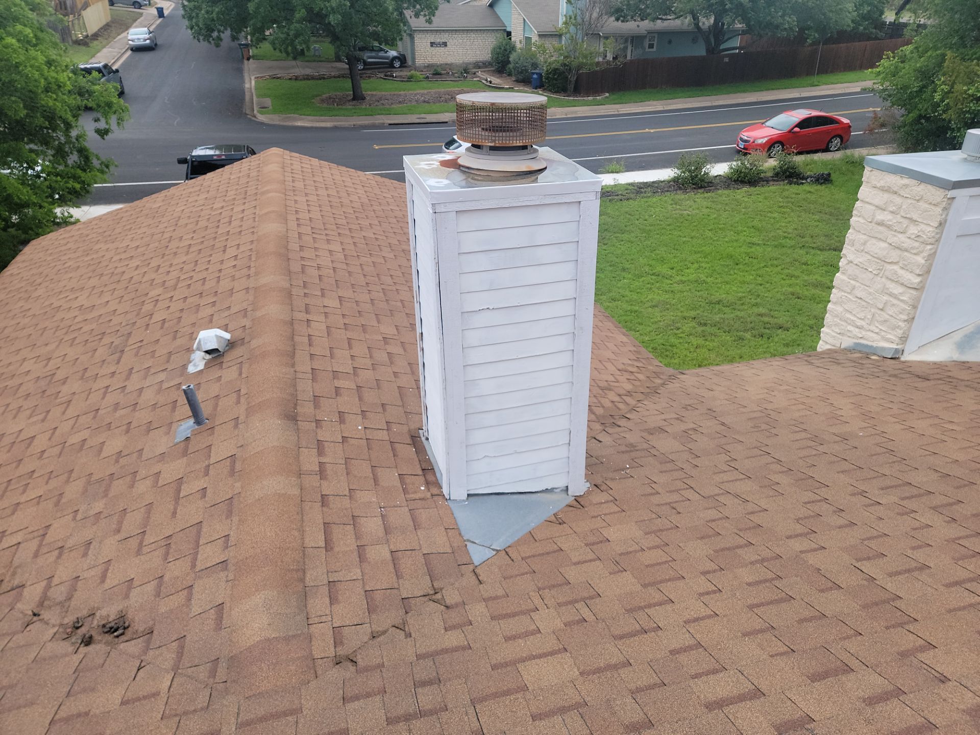 Residential Roof Replacement using GAF - Ultra HDZ - Weathered Wood by Action Exteriors Austin