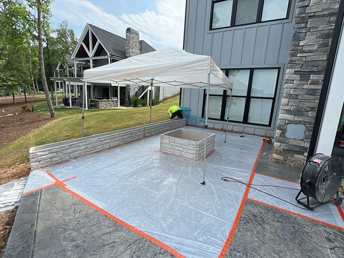 Stamped Concrete Patio by Xtreme Concrete Services