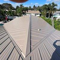.032 Aluminum 1" Nail-Strip Buckskin by Total Roofing System The Metal Roof Experts