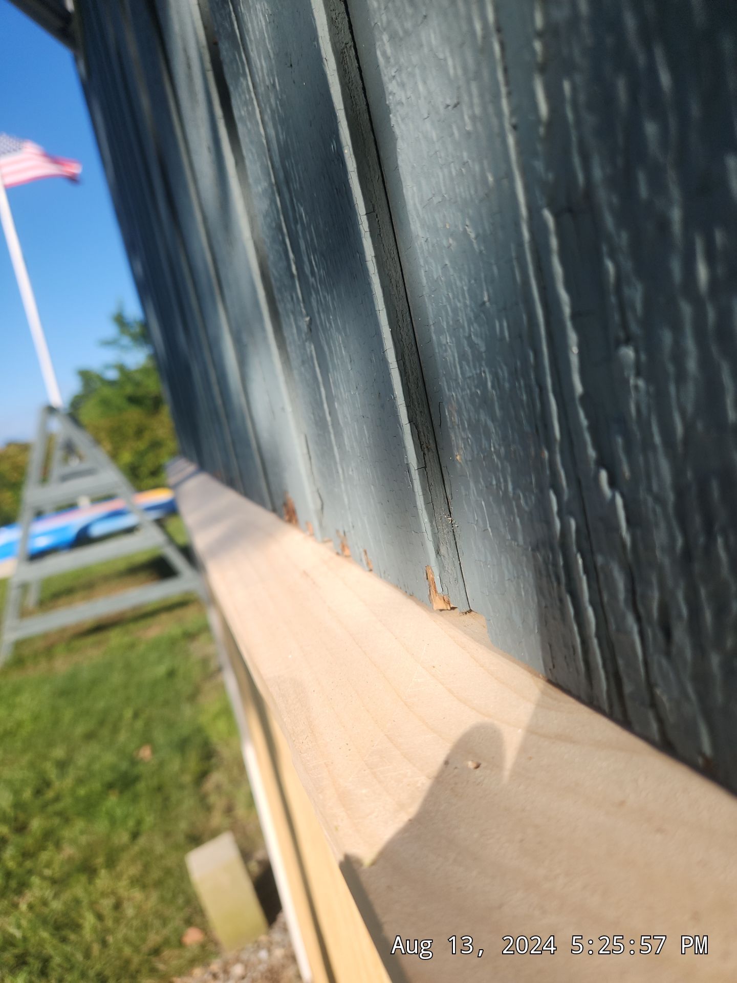 Siding Repair using New wood siding using T1-11 by A Plus Exterior