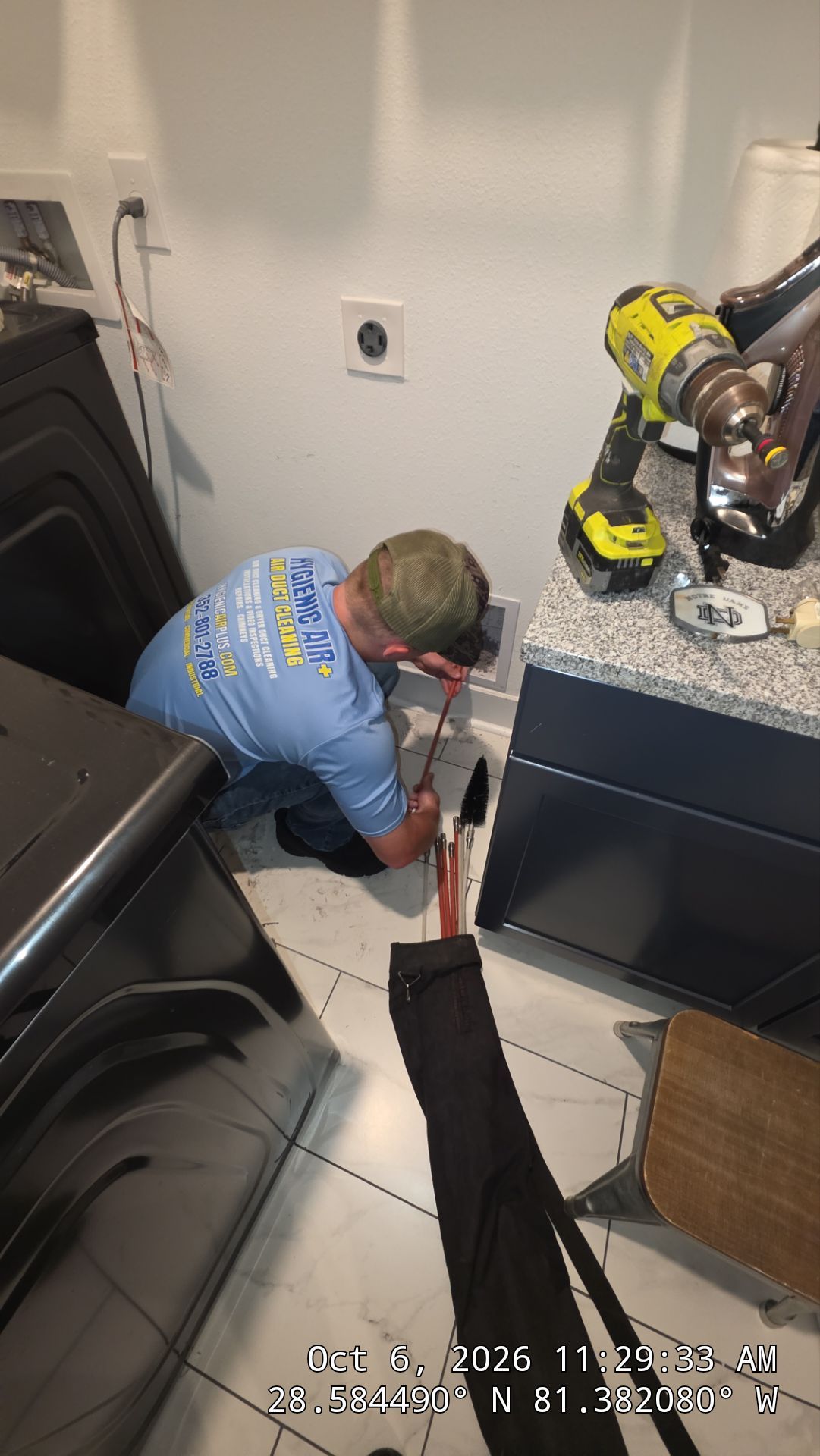 Dryer Vent Cleaning & Screen Removal in Orlando by Hygienic Air, Inc