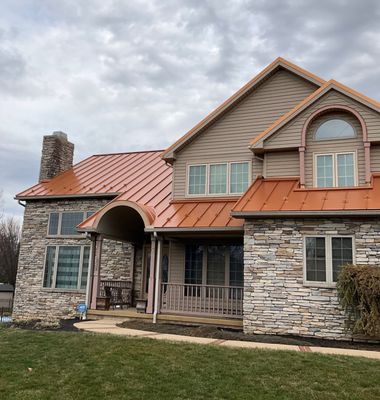 Standing Seam Roof – Copper Finish