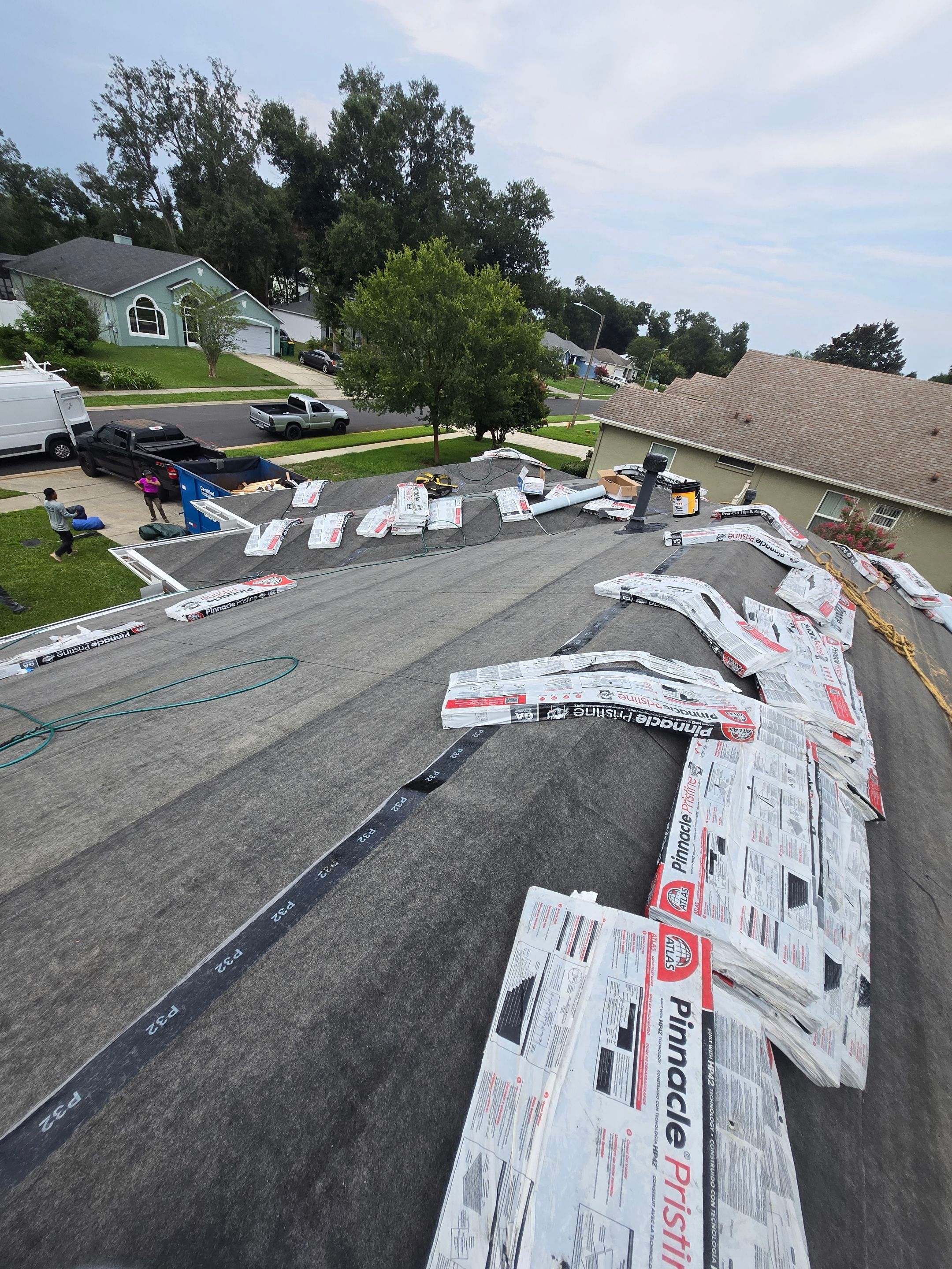Atlas Pinnacle Pristine Oyster Shell Roof Installation in DeLand by Pinnacle Roofing Group