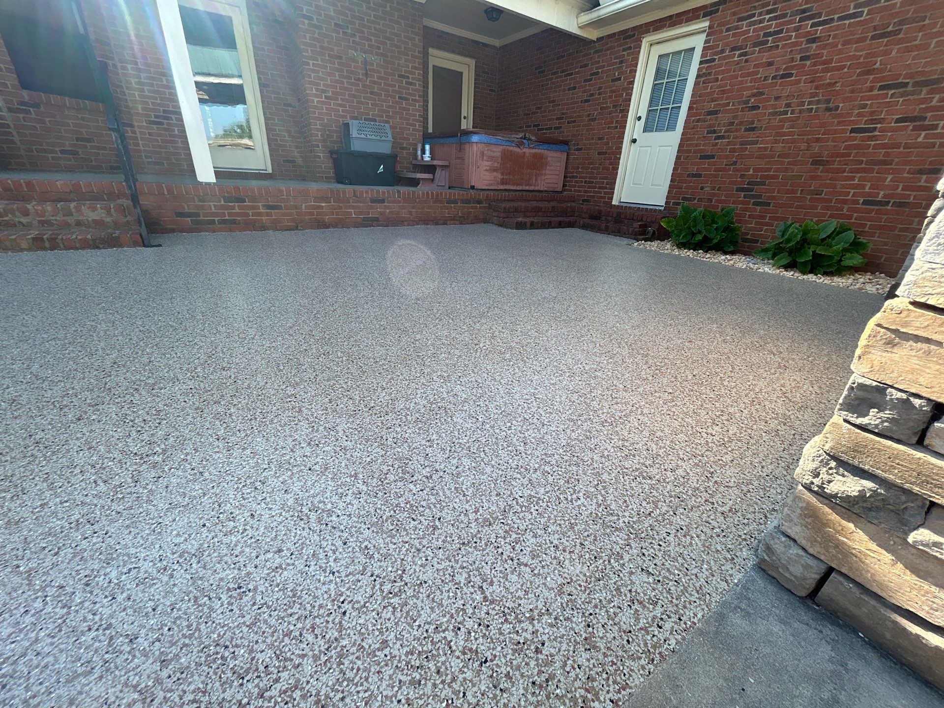 Take a look at how these floors got in shape for Summer! by Deese Elite Concrete Coatings