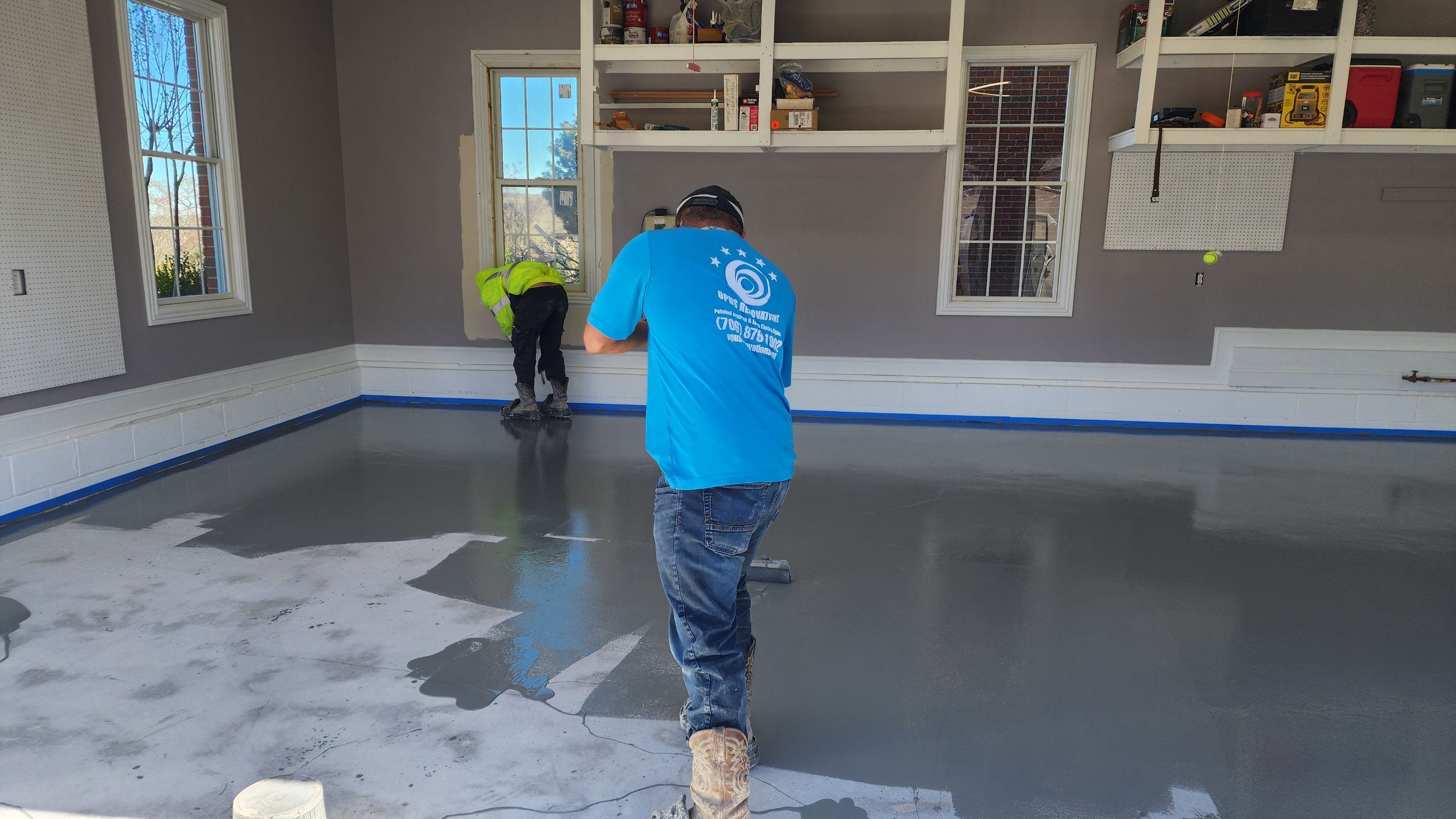 Garage transformation using Wombat flake by Opus Renovations 