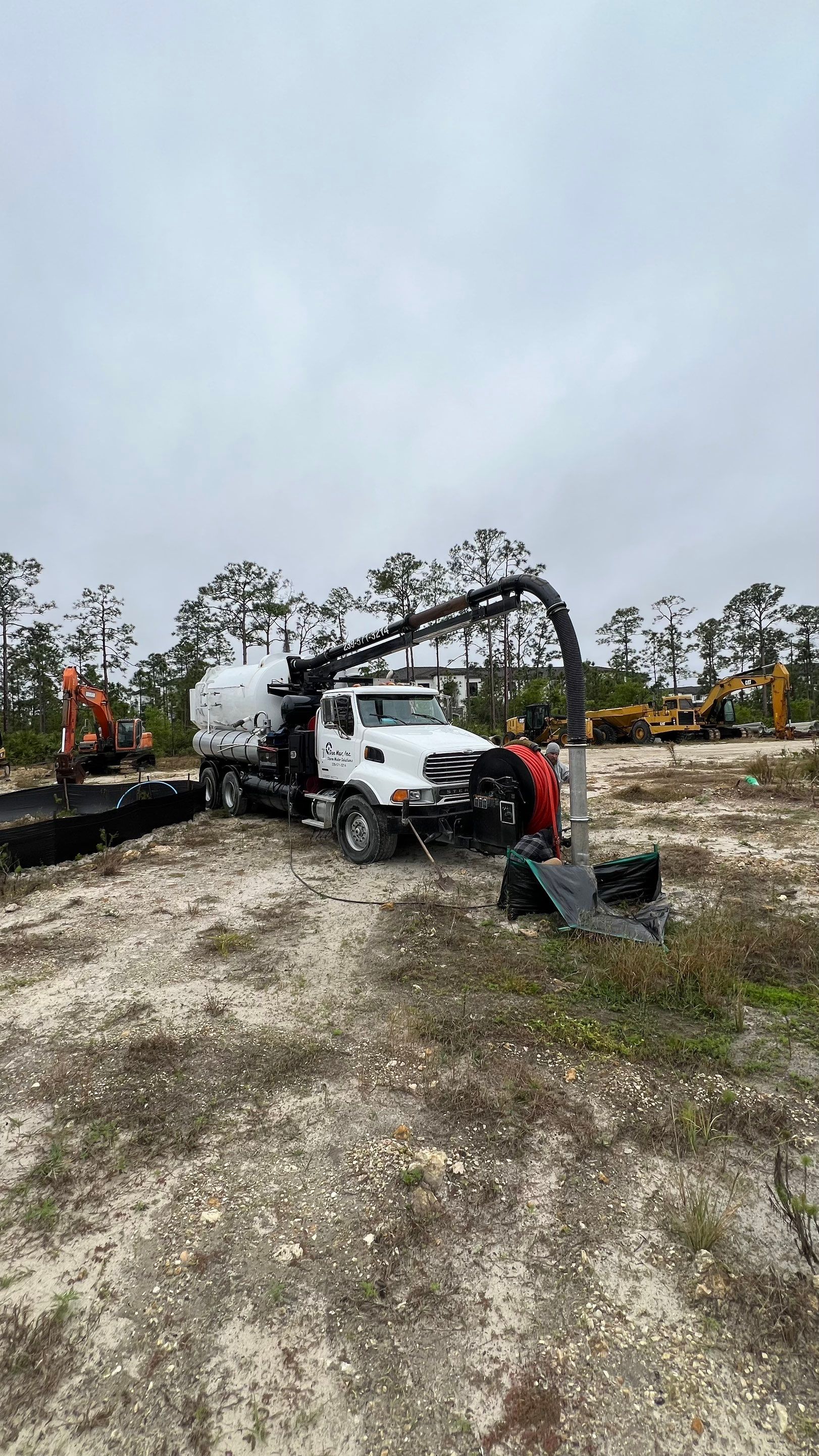 New Residential Construction Community Sewer System Cleaning by APS Power & Water