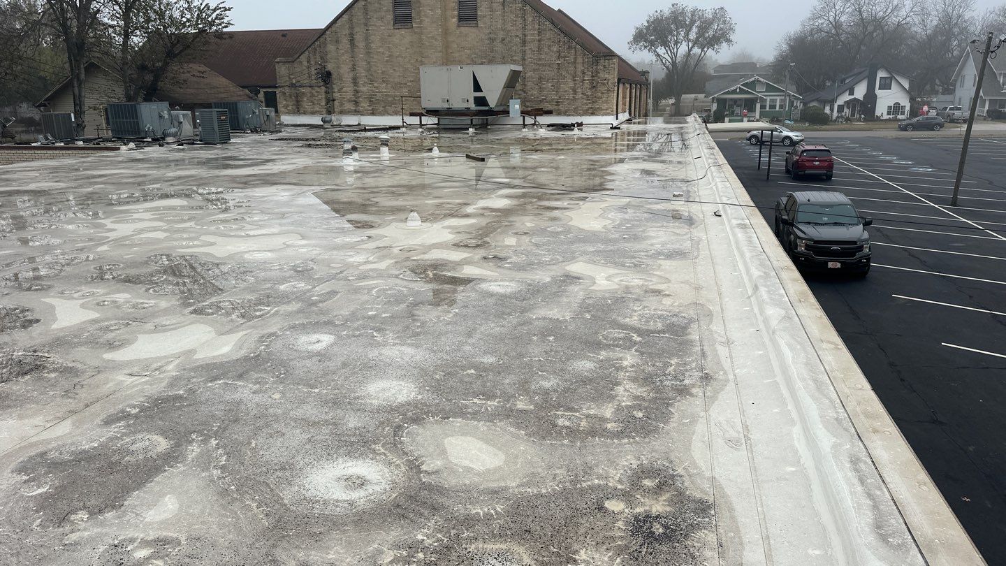 Commercial TPO Roof Replacement in Ardmore for McLish Church by BANA Roofing and Solar Supply