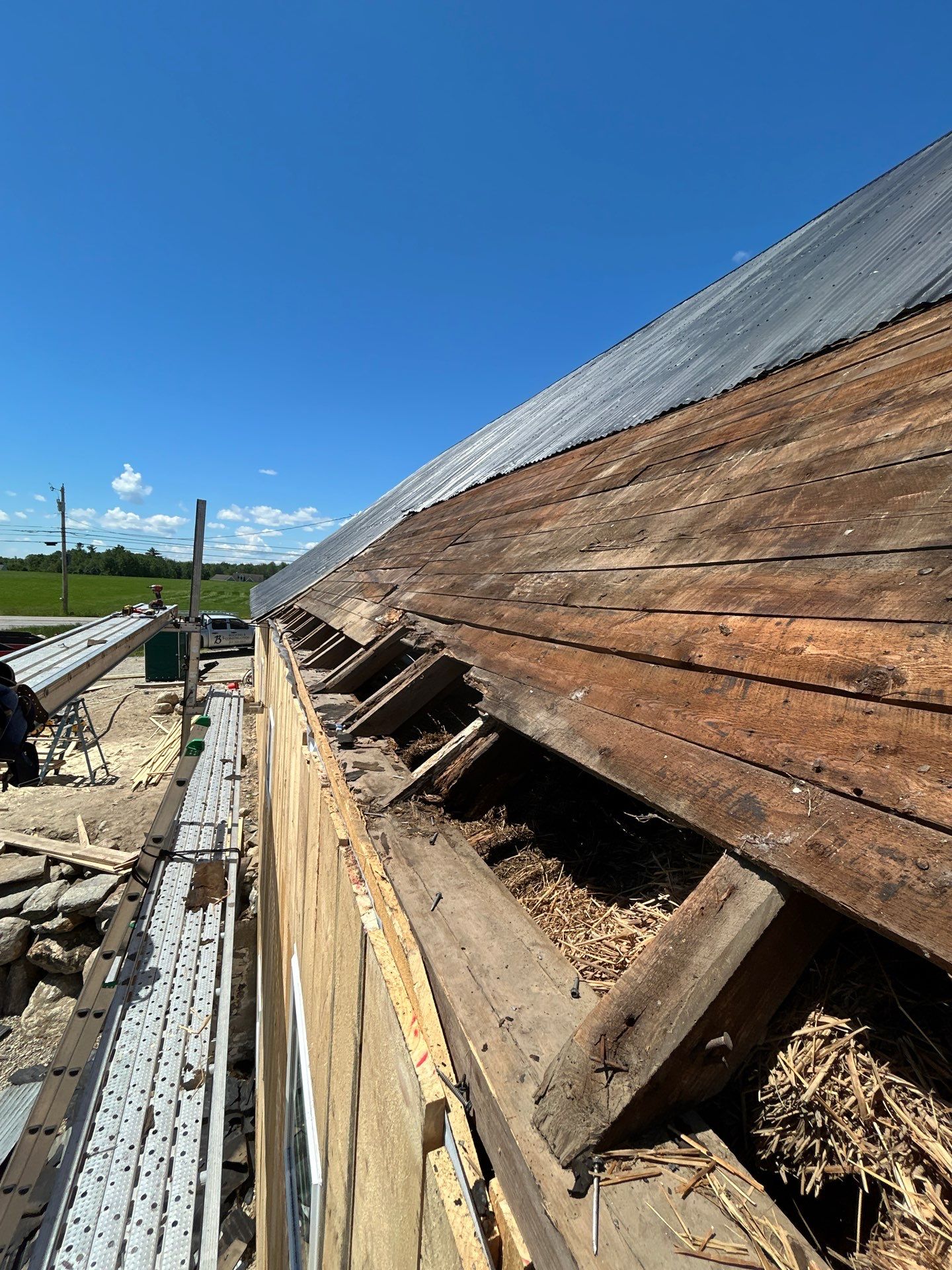 Barn Restoration and Board-and-Batten Siding Installation in Hansons Ridge by B's Roofing & Construction LLC