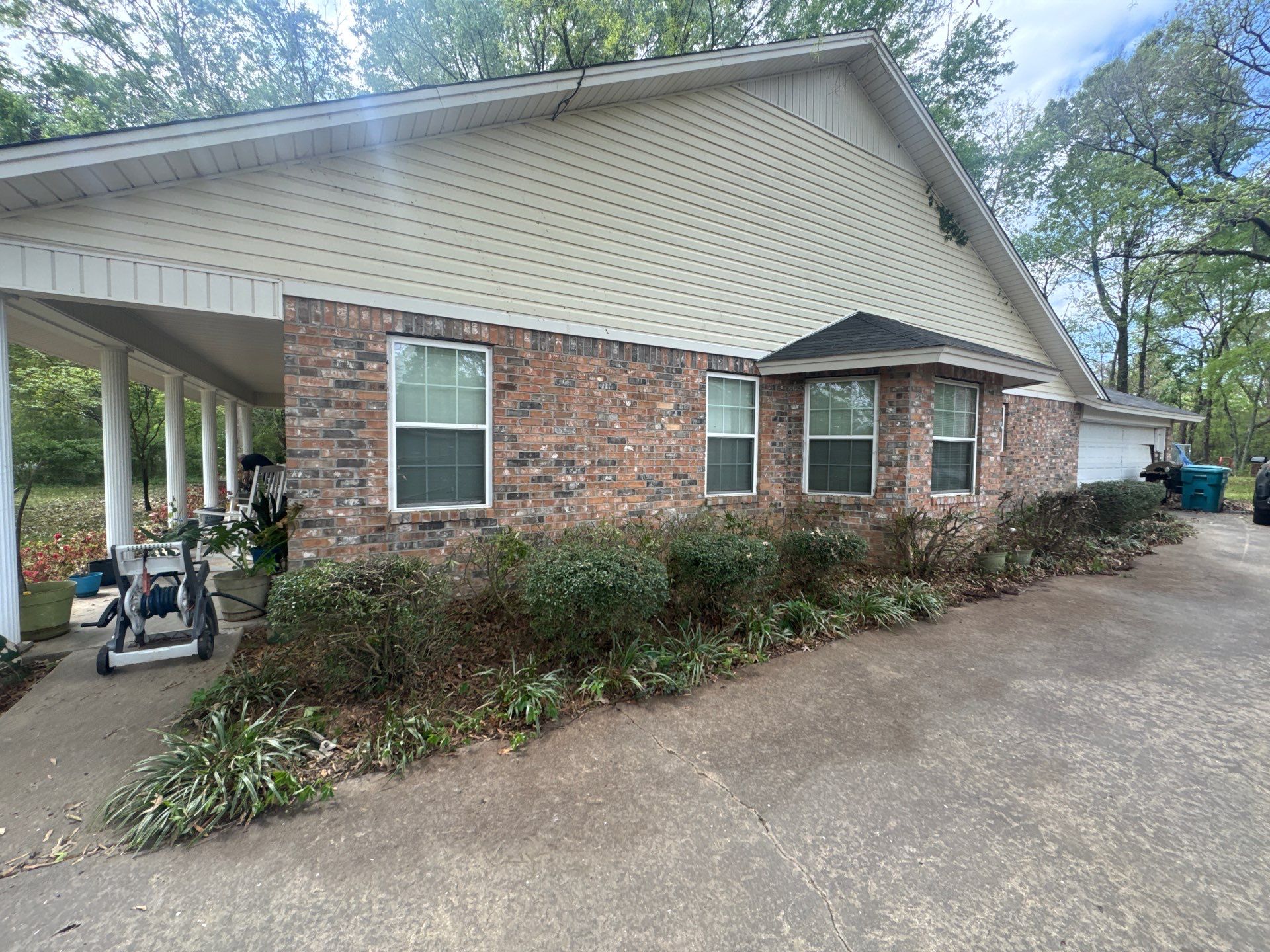 Residential Brick and Siding Exterior Renovation in Sterlington by College Bros Outdoor services