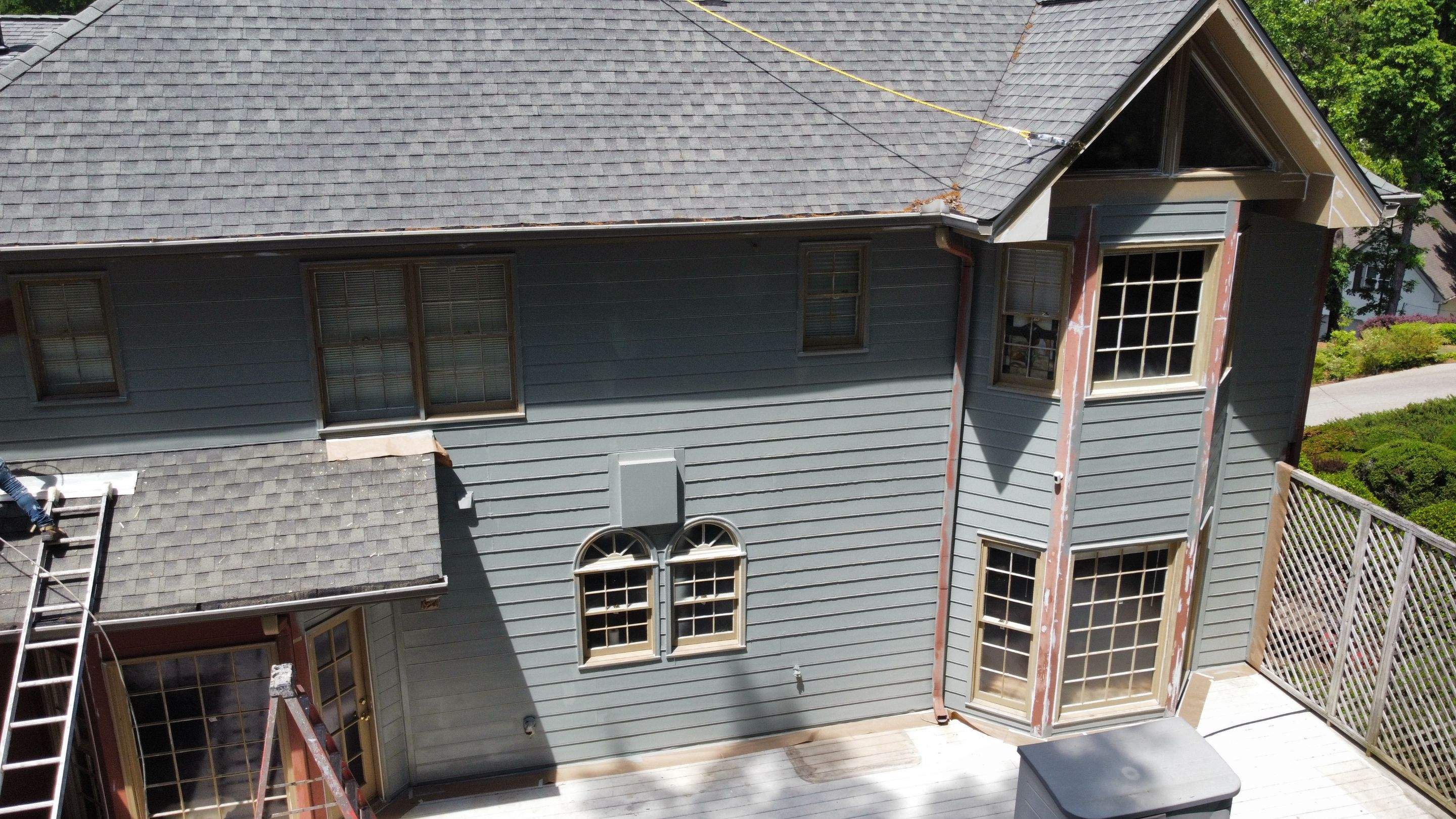 Full Exterior Home Repainting and Trim Refinishing in Roswell by Swift Home Renovations