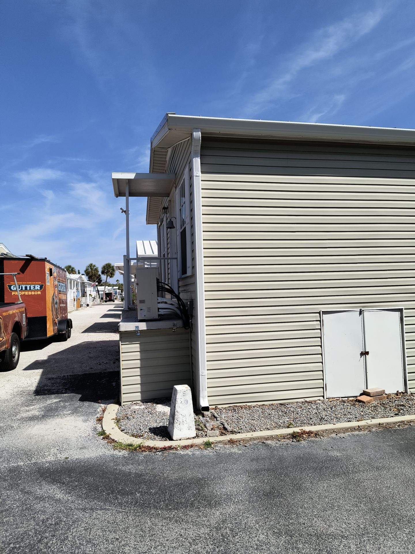 White K-Style Gutters for Beach Homes in Longboat Key FL by Gutter Professors