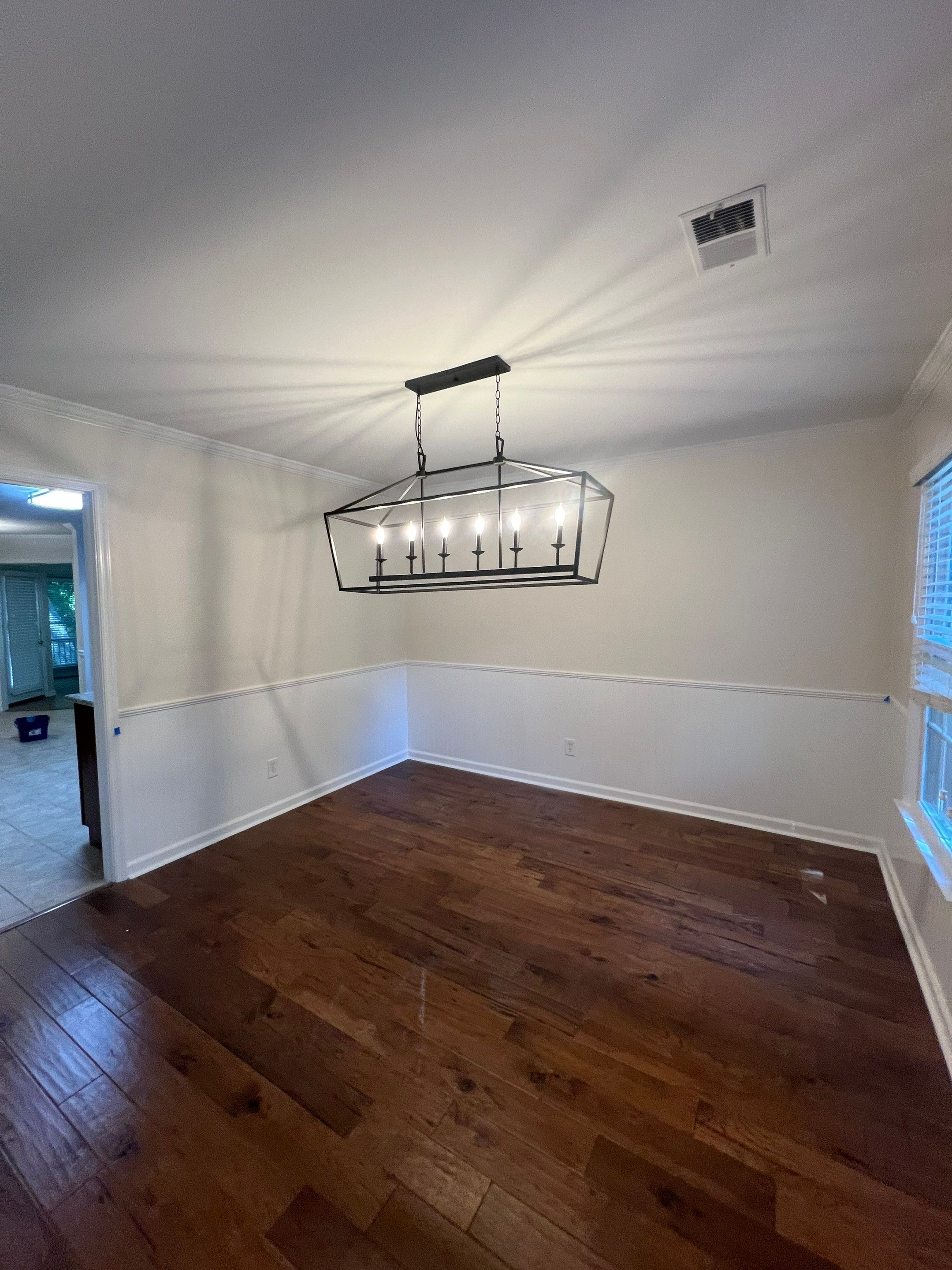Dark Hardwood Floor Installation and Interior Painting in Marietta by Swift Home Renovations