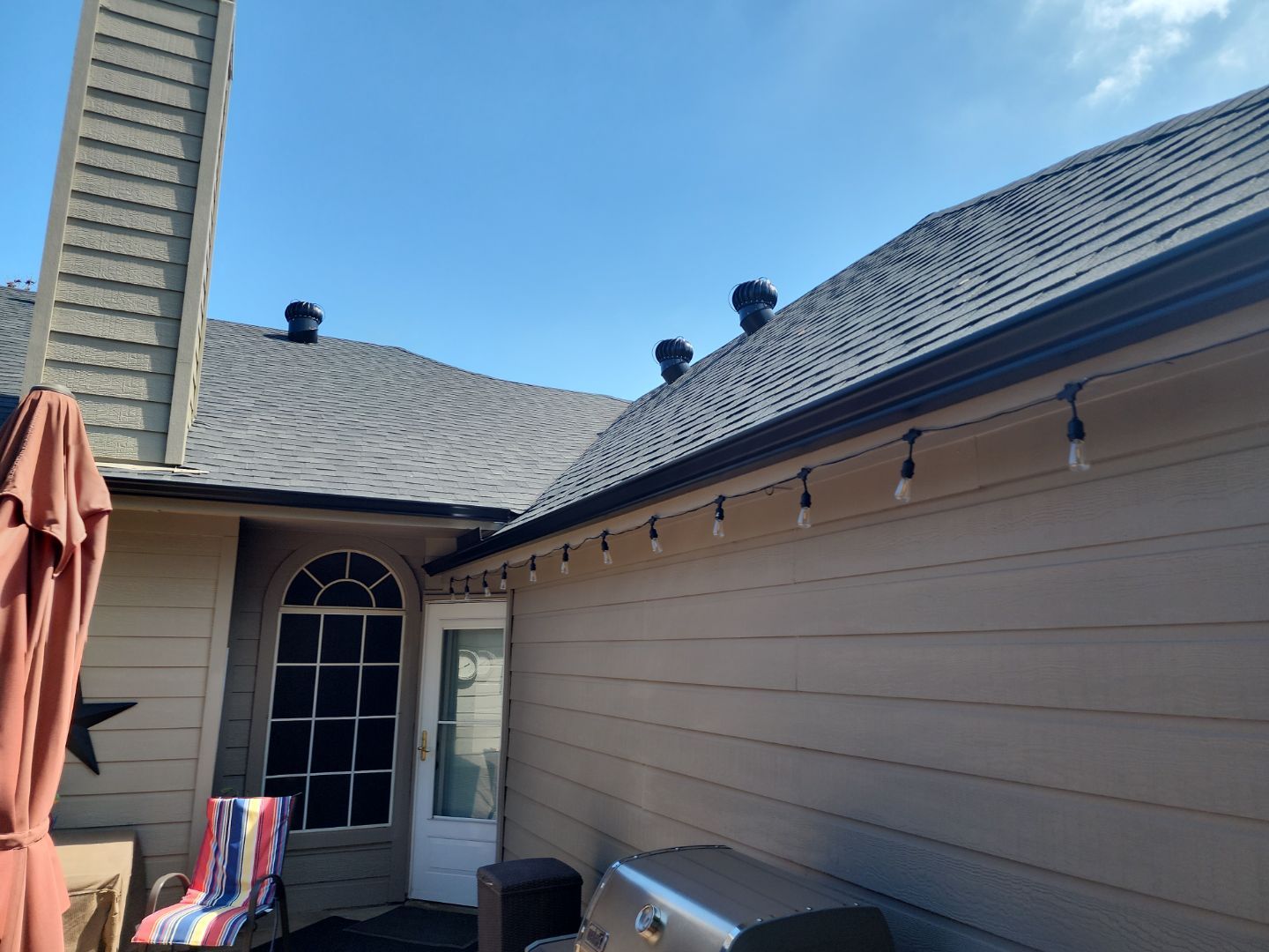 Exterior Makeover Reroof, Gutters and Exterior Paint by Tex-Line Roofing