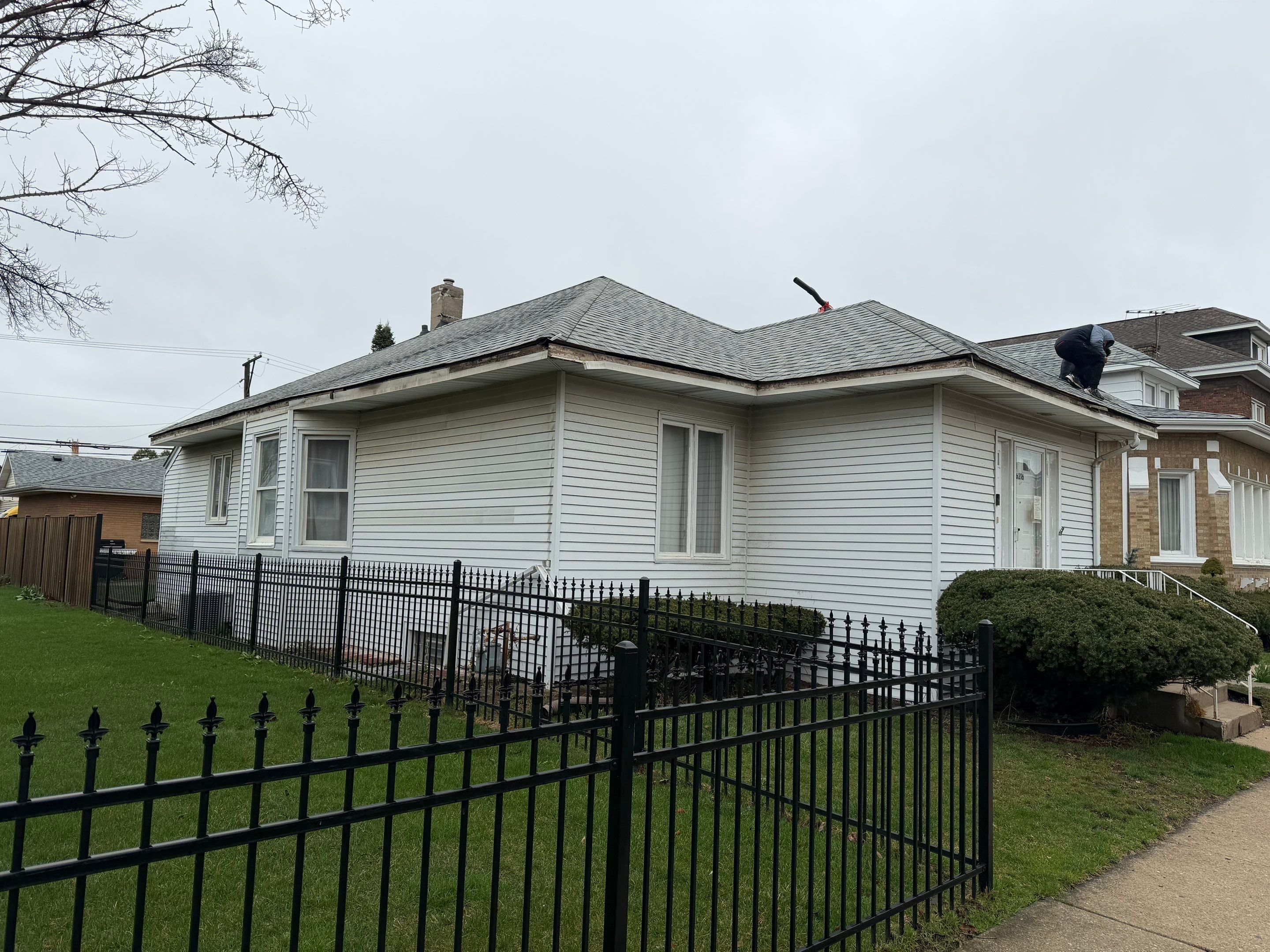 Roof Replacement using Cobblestone Gray by Just Brilliant Restoration JBR