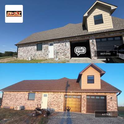 Fascia and door frames wrapped with PVC coil & soffit installation