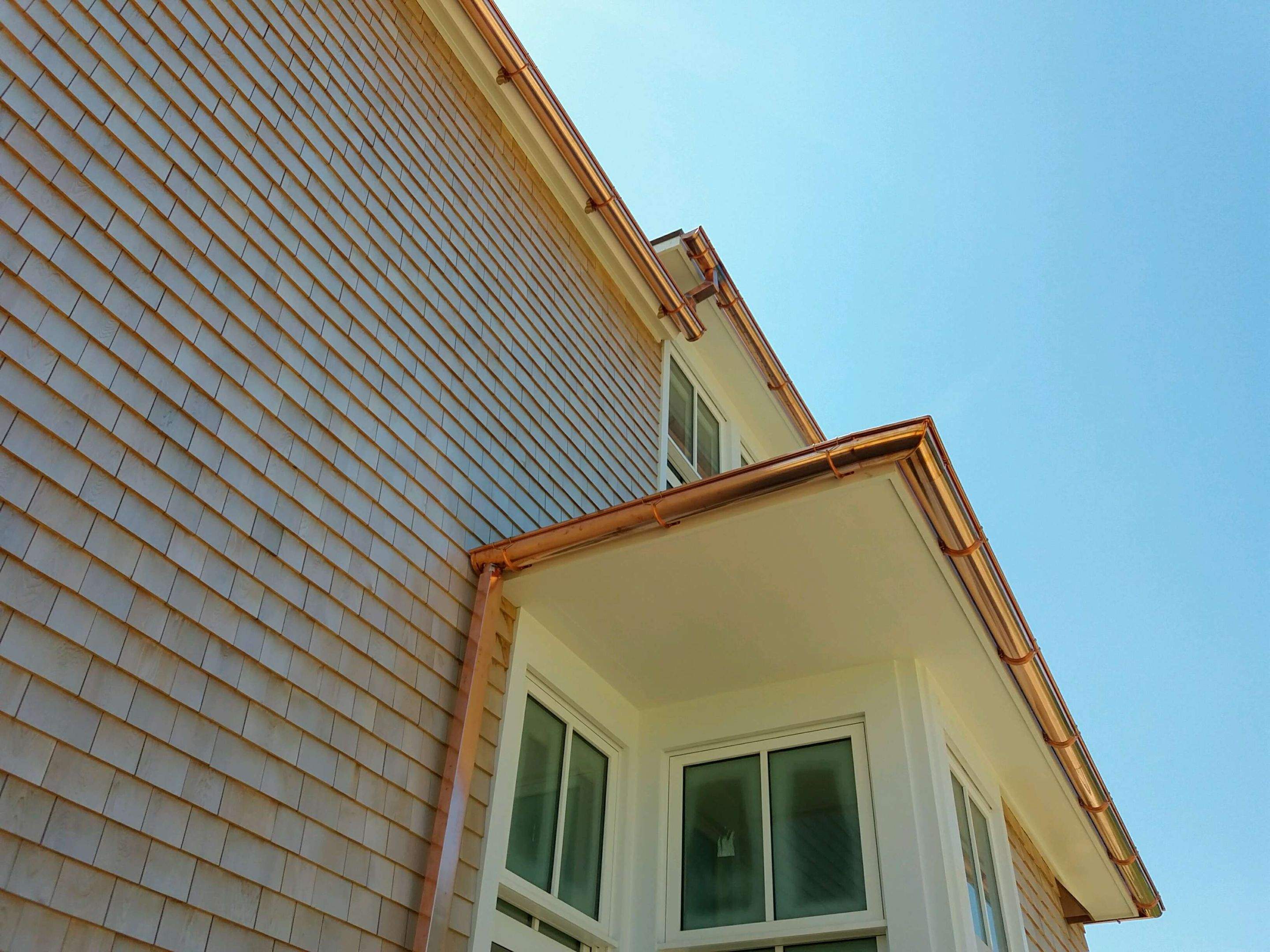 Copper Gutters Installed by Gutter Pro on Morris Island in Chatham, MA by Gutter Pro Enterprises