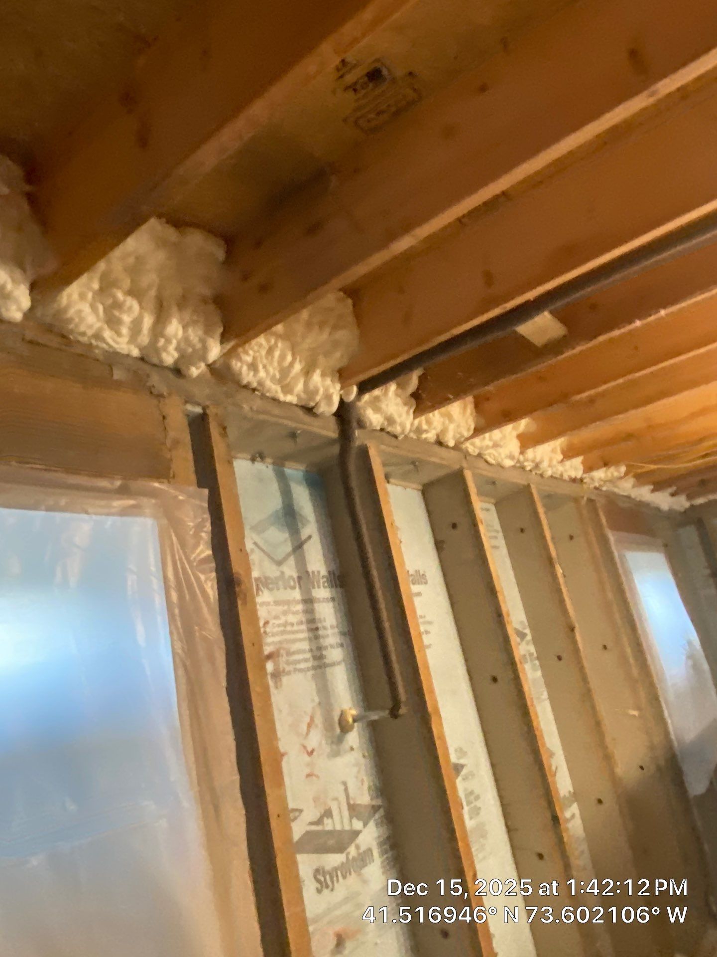 Attic Insulation using open cell spray foam by NYS Foam & Energy