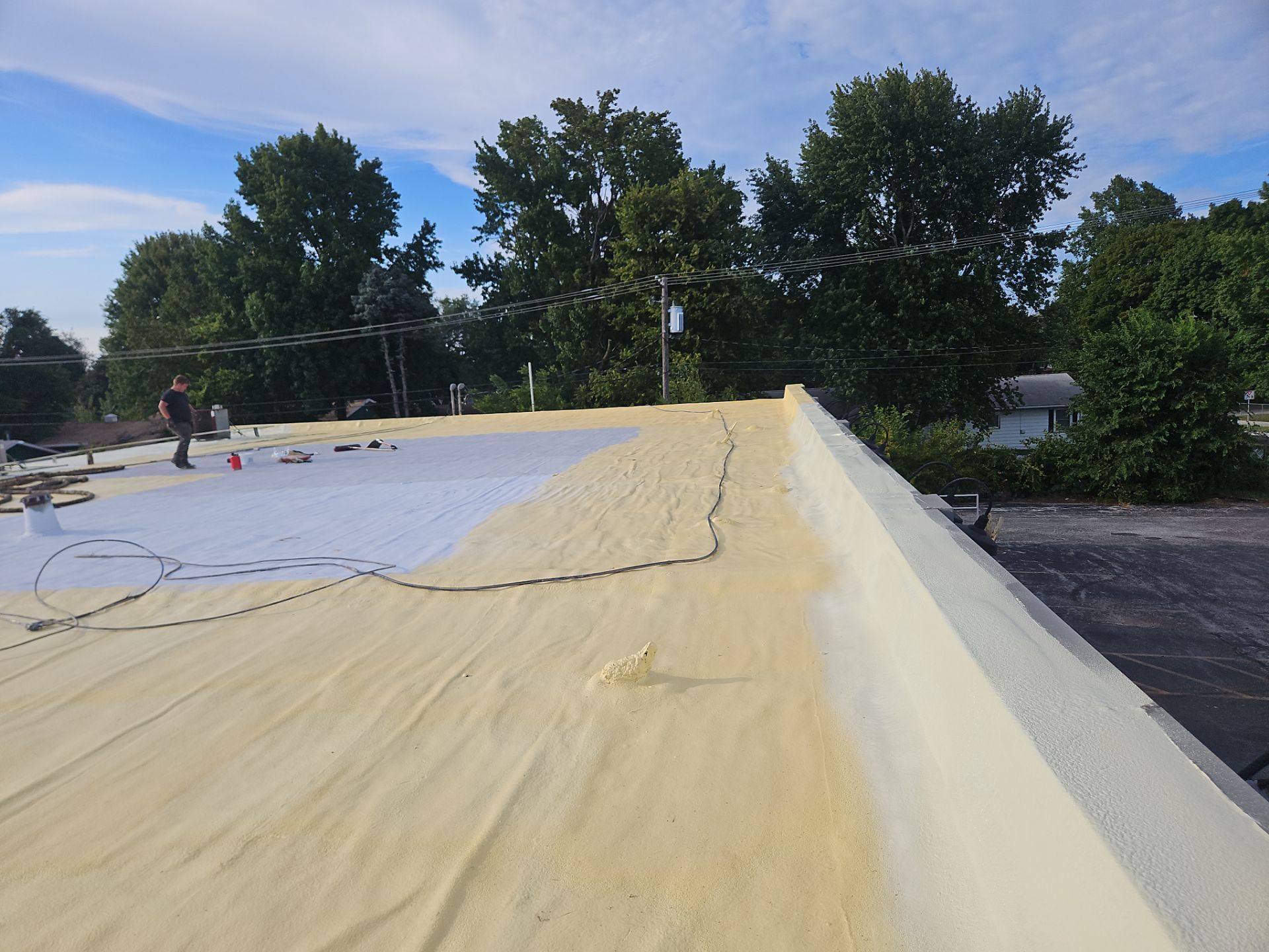 Commercial Roofing Install - SPF Foam & Coatings Restoration System - Color White  by Titan Commercial & Residential Roofing 