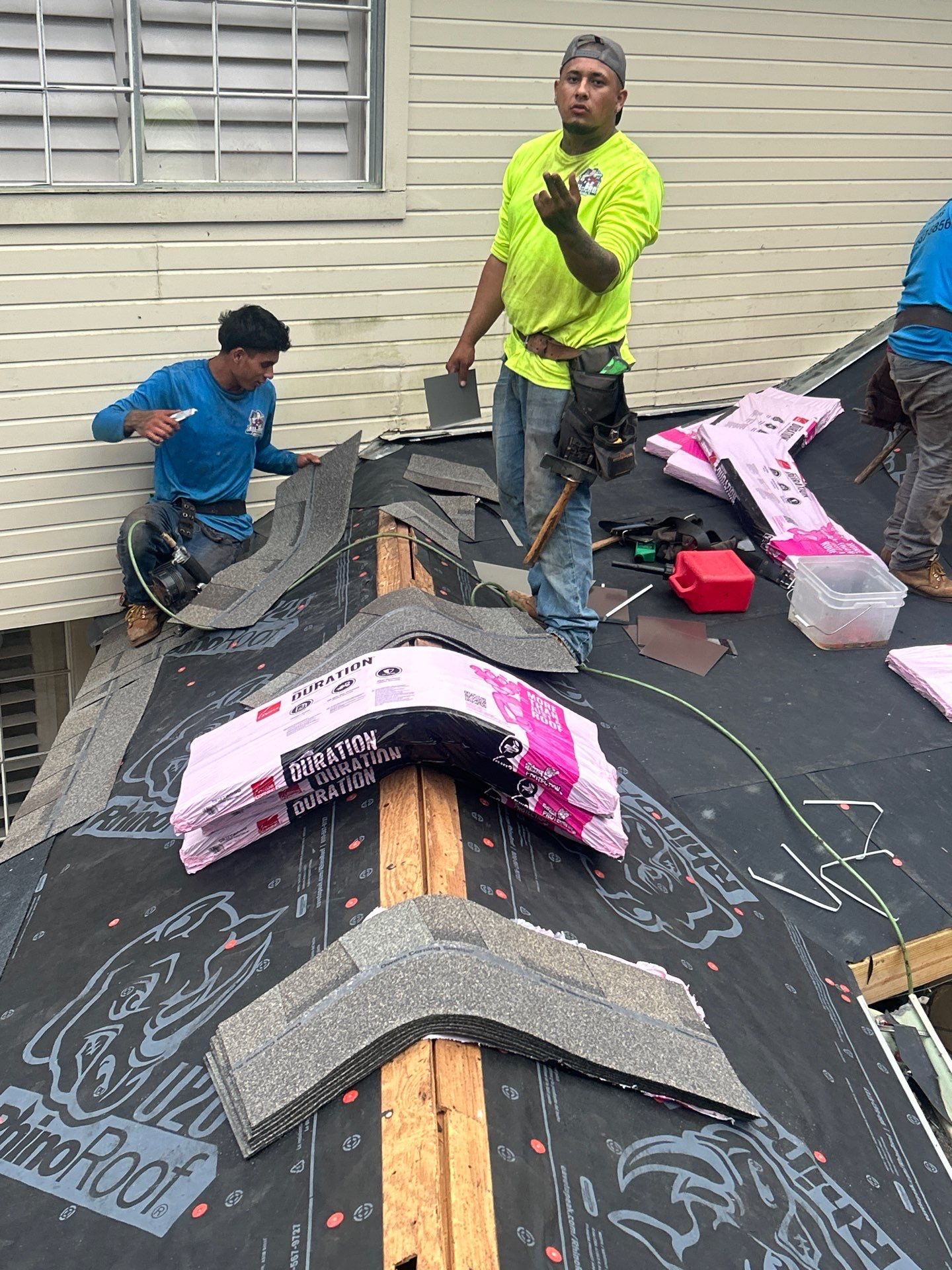 Residential Roofing Installation using Owen's Corning Duration (Lifetime) Shingles by Roof Repair Company