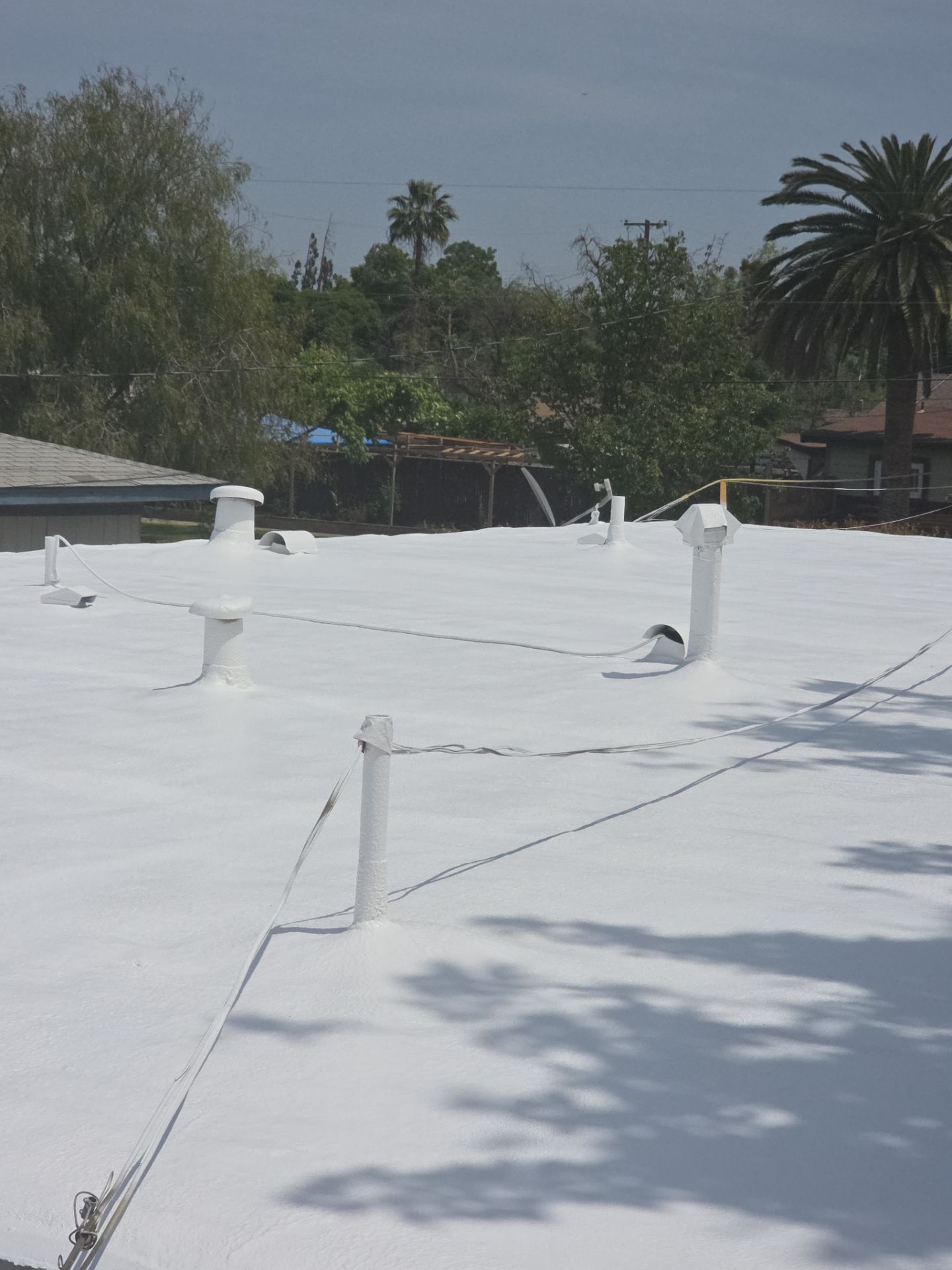 Foam Refurbish using Conklin Benchmark/PUMA XL coatings and spray foam by Straight Edge Roofing Inc