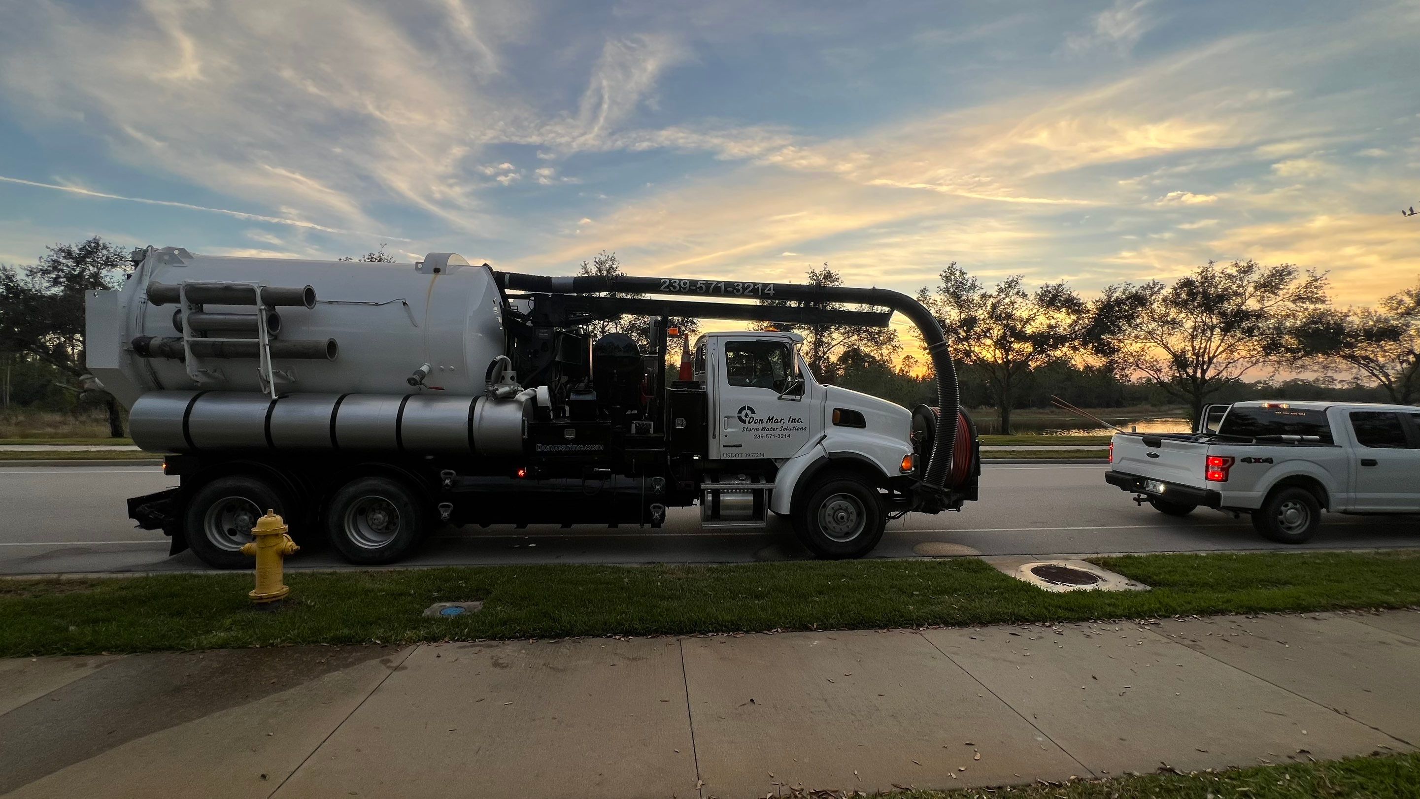 Naples Association Catch Basin Cleaning using Vactor Truck by Don Mar, Inc. Storm Water Solutions