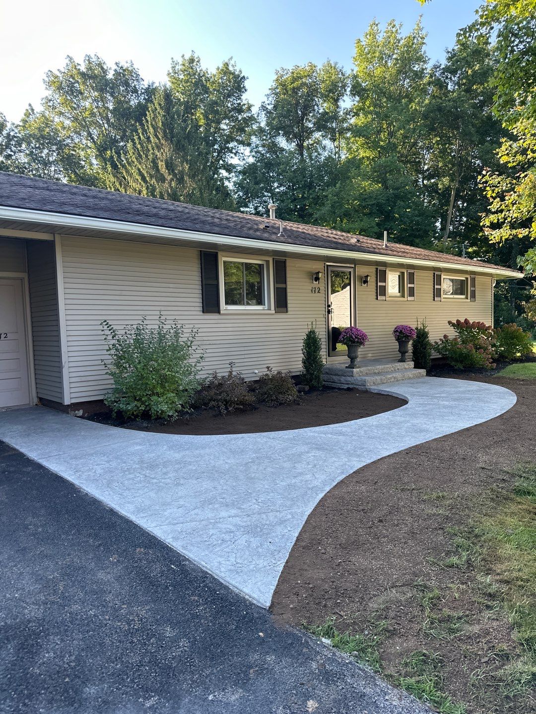 Rolled Slate Stamp Walkway by NG Masonry & Construction LLC
