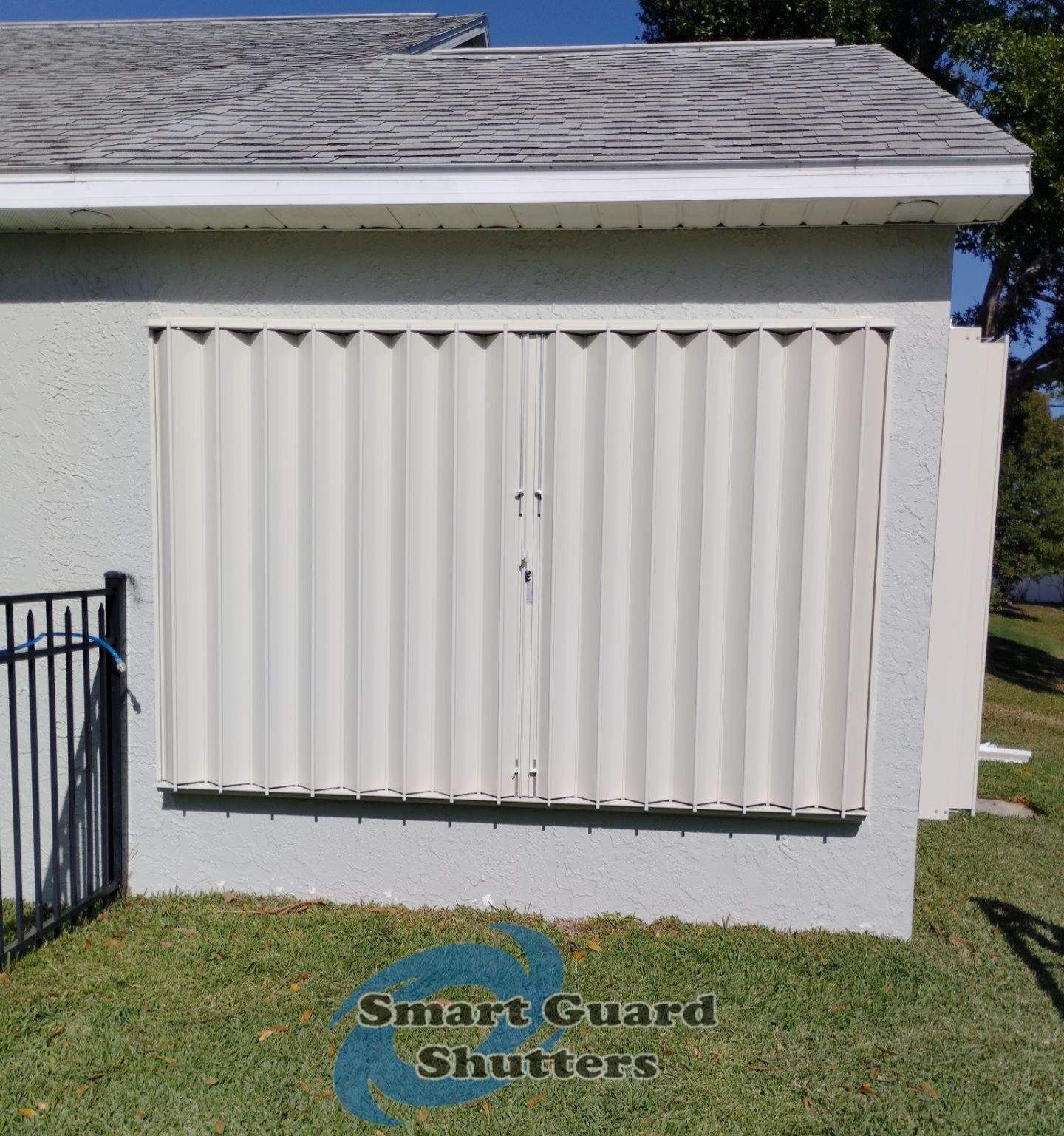 Accordions in Ivory by Smart Guard Shutters