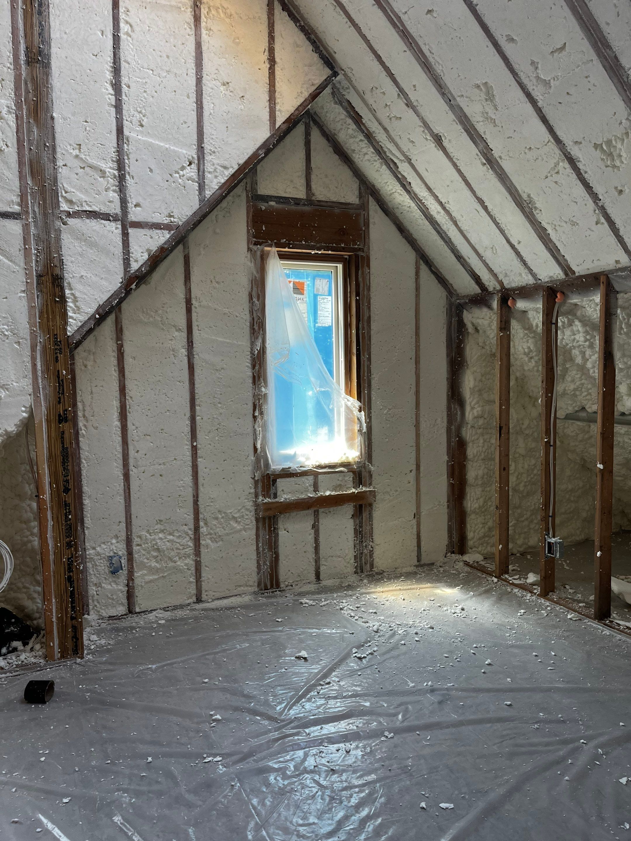 New Home Construction using open cell spray foam by NYS Foam & Energy