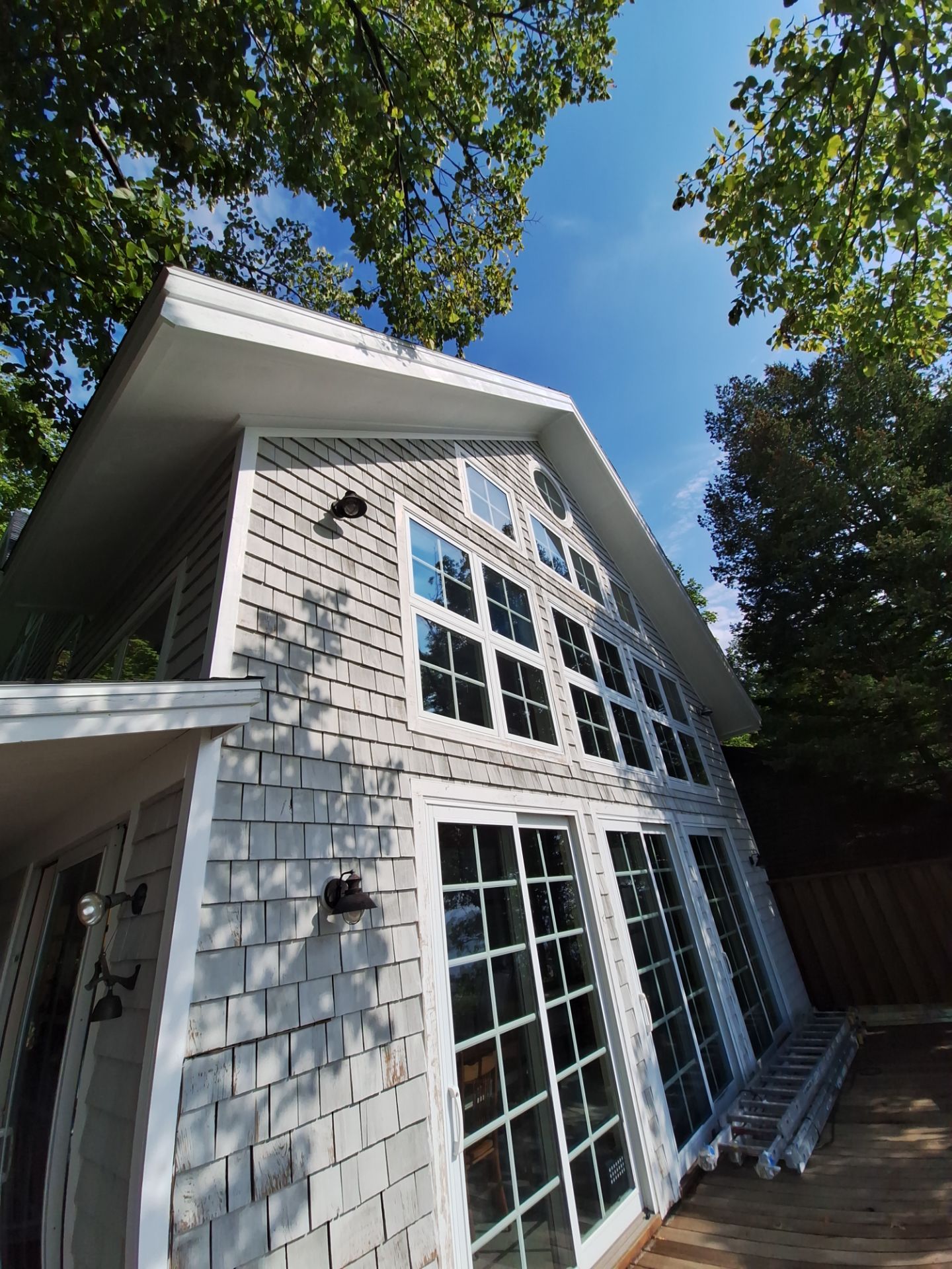 Lakefront Deck Pressure Washing, Exterior Wood Staining, and Painting in West Olive MI by Gordon Painting