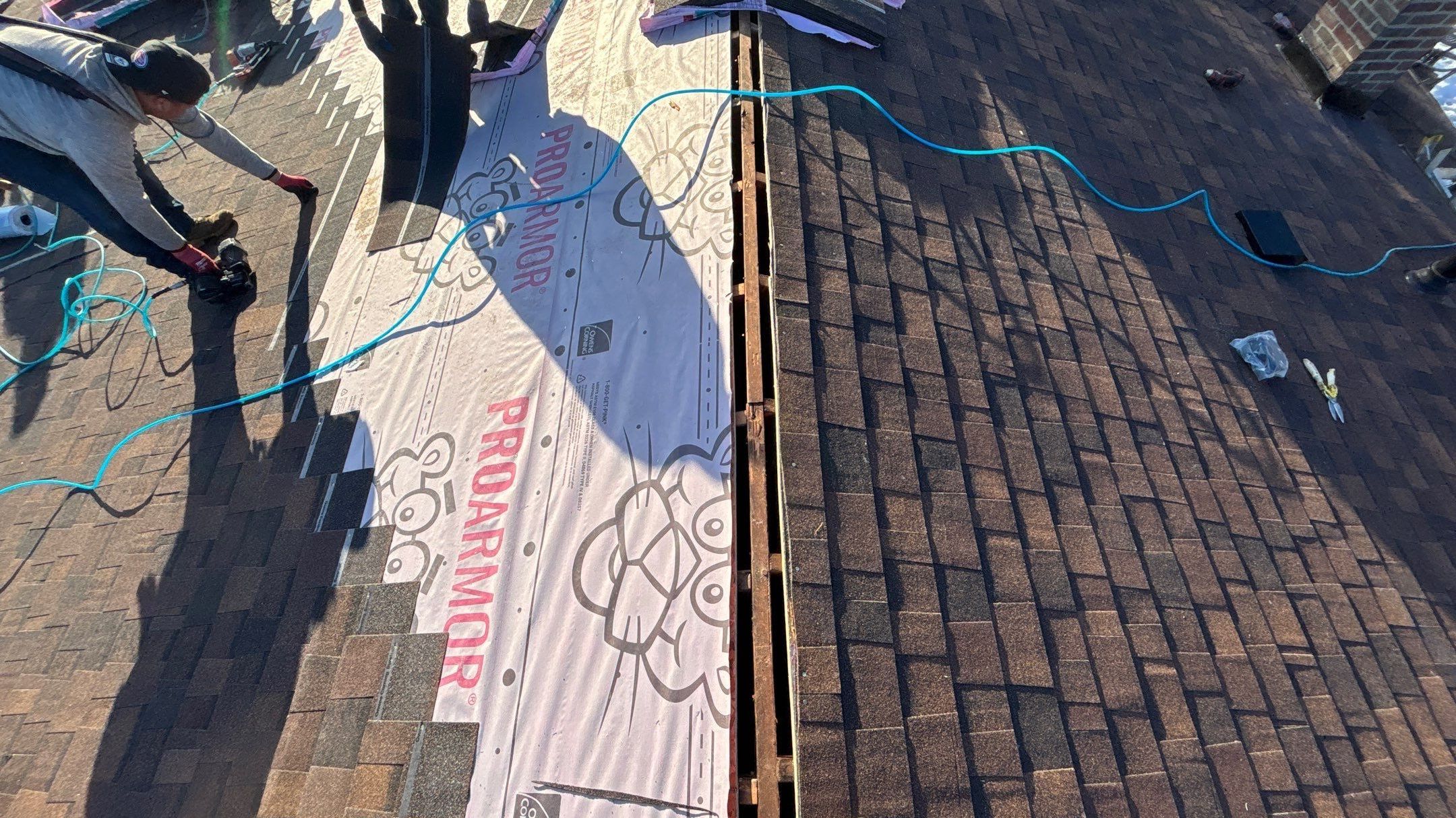 Roof Replacement using Owens Corning Brown Wood by 180 Contractors