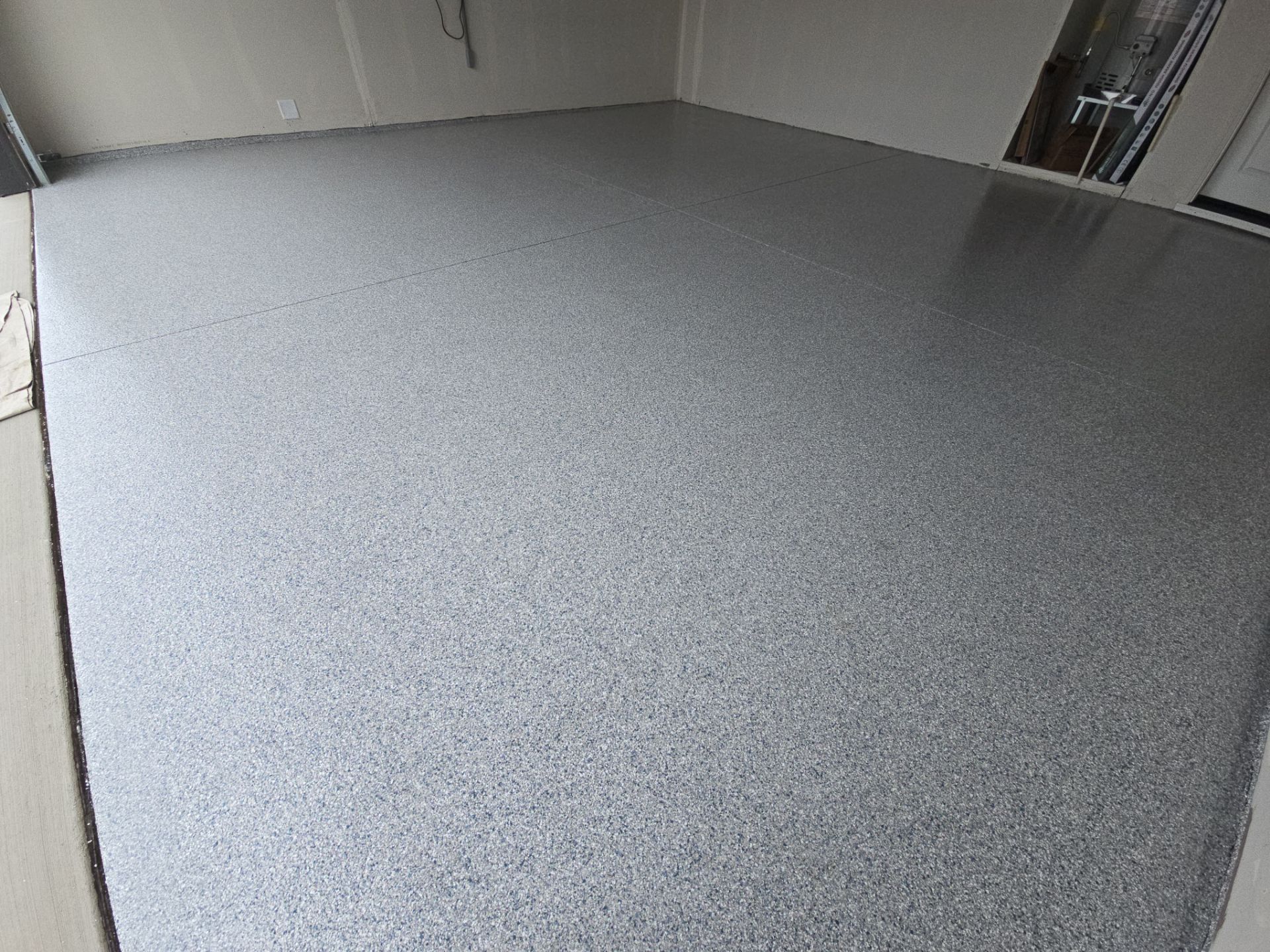 Garage Transformation using Trail Mix 1/8" Chip by Croc Coatings, LLC