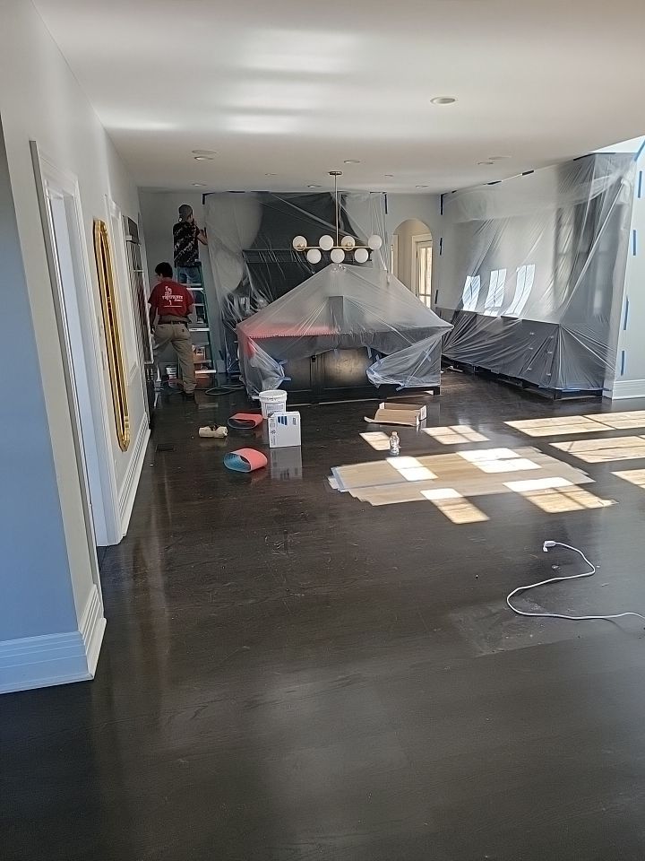 From dark to light, the results are stunning! Beautiful white oak refinish with Country White stain by Footprints Floors of Nashville