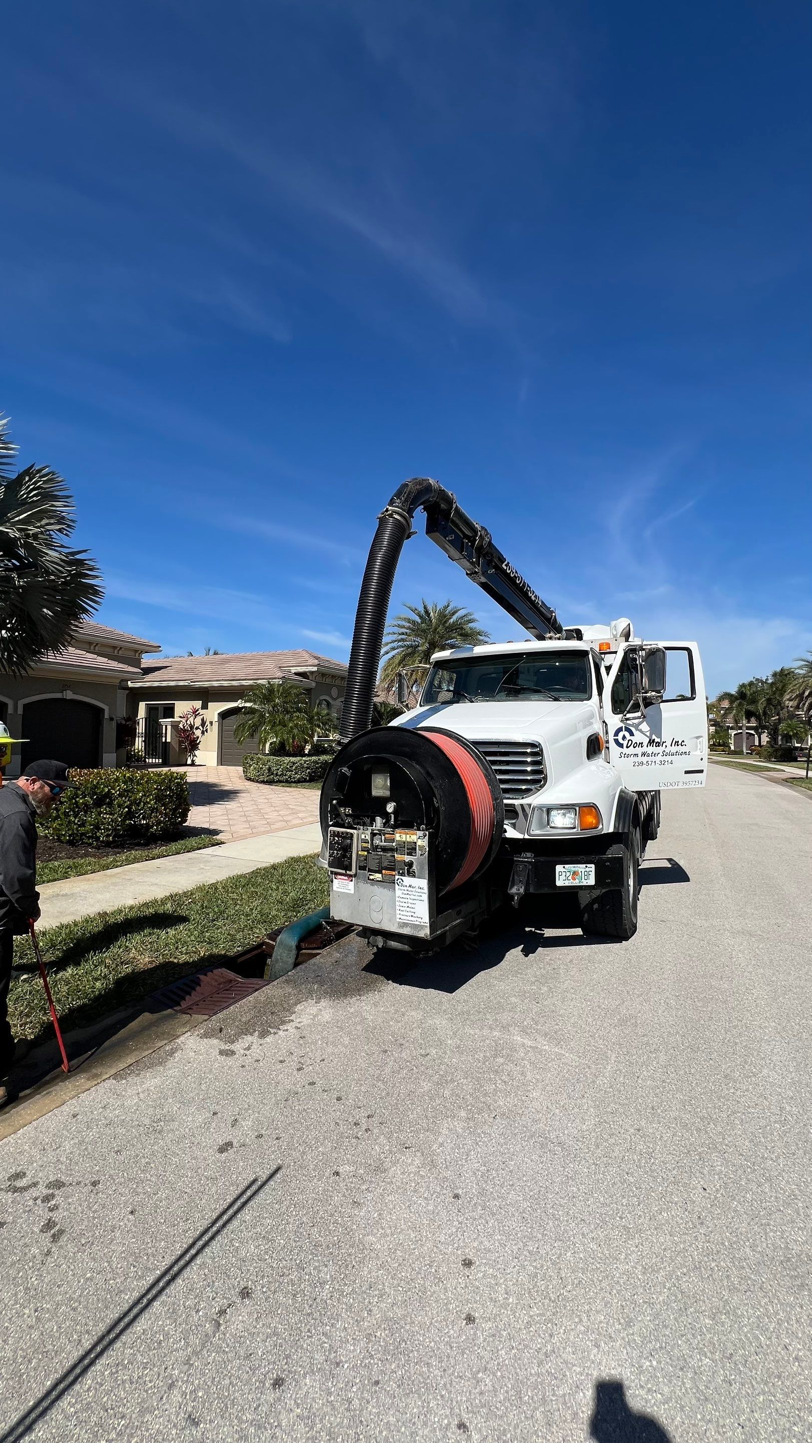 Naples Association Catch Basin Cleaning using Vactor Truck by Don Mar, Inc. Storm Water Solutions